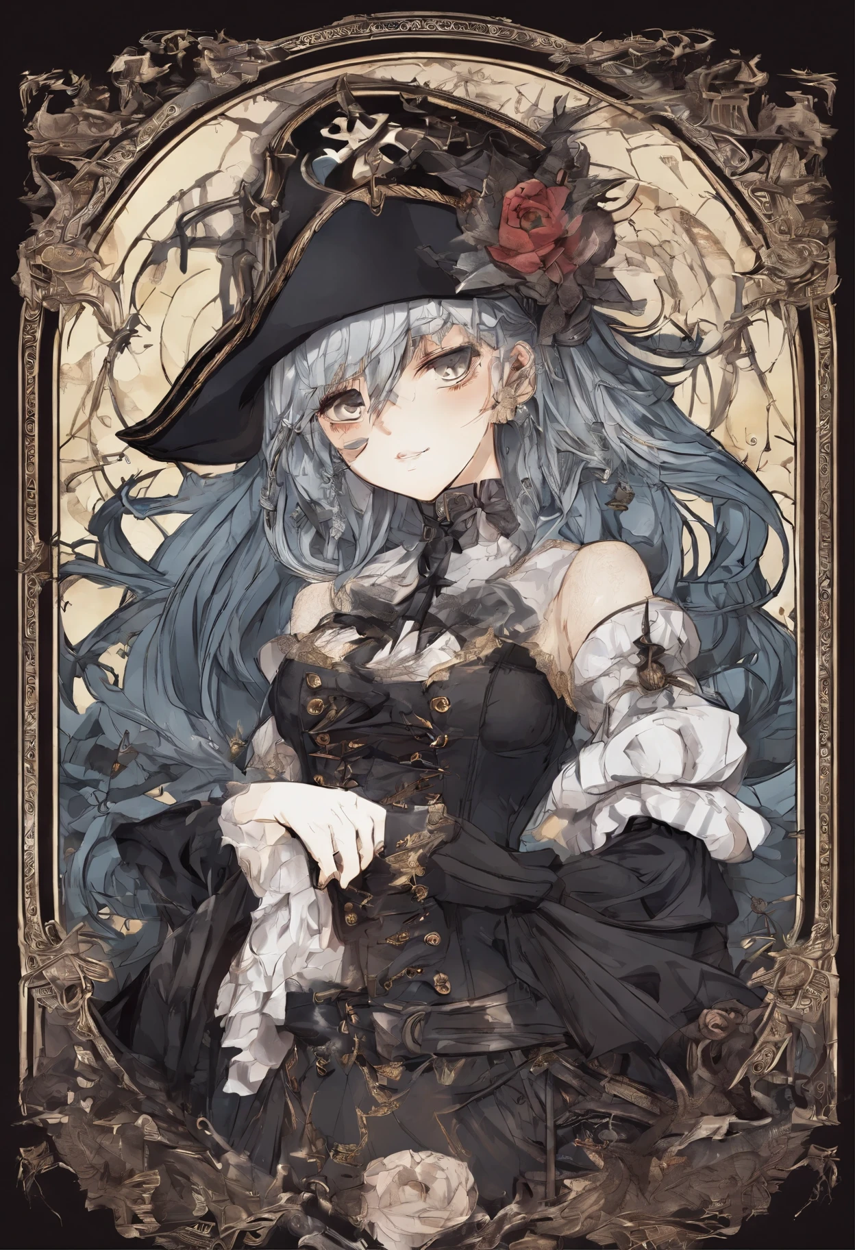 top quality, best quality, High-quality illustrations, masterpiece, super high resolution, detailed background, Hospitals with power outages, Spooky creatures, Pirate Ship, a pirate, 6+boys, 6+girls, absurdres(highly detailed beautiful face and eyes)perfect anatomy, expression, good lighting, cinematic shadow(kemono, furry anthro),