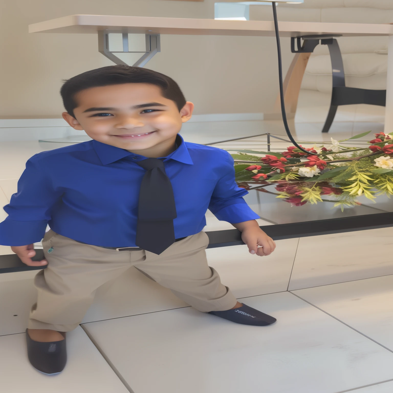 menino arafiado de camisa azul e gravata em frente a uma igreja, 4 anos, , vestindo uma camisa com gravata, Quatro anos de idade, Diego5, traje formal, garoto fofo, considerando, Rayyan, caio santos, 5 anos de idade, muito bonito