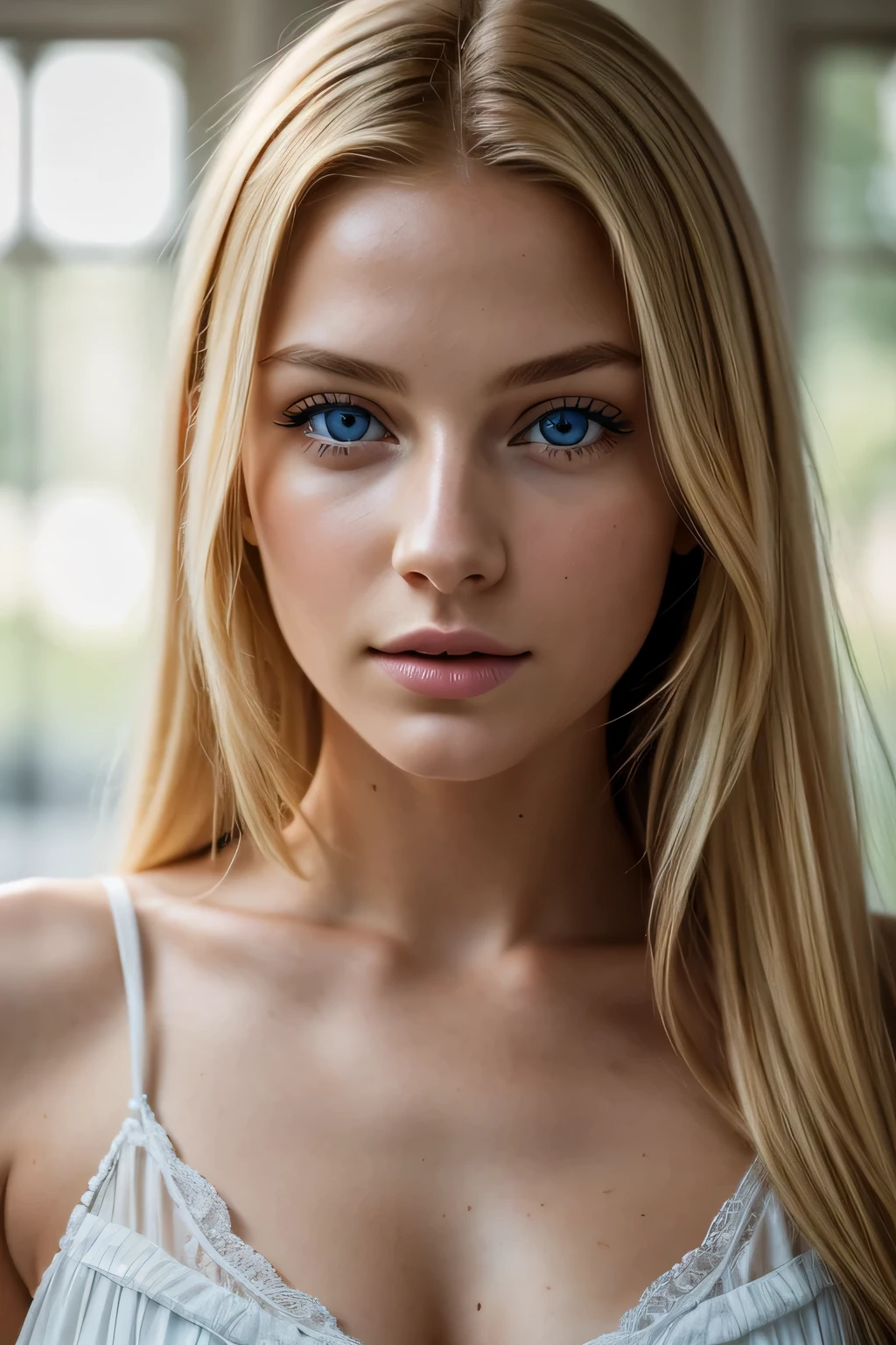 professional tout le corps photo, (best quality, 8K, chef-d'Ouvrages d'Art, photoRealistic:), (acuity:1, Grand éclair, High detail, cheveux blonds, confiant, fille parfaite, Fille maigre, Seins en L:1.6, anatomie parfaite, Perfect symmetry:1.2, Realistic, Realistic face:1.2, visage parfait, heureux, confiant, very detailed, et dramatique, Cinema Lighting, Scene d'lighting, soft lights, yeux bleu clair, Blond, hyperRealistic, tout le corps, nue