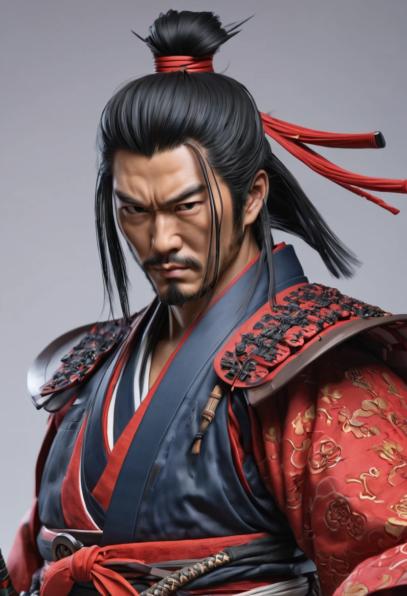 samurai, by Artgerm, best quality, masterpiece, Representative work, official art, Professional, Ultra intricate detailed, 8k