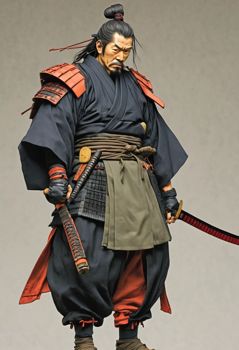 samurai, Pixel Art, (best quality, masterpiece, Representative work, official art, Professional, Ultra intricate detailed, 8k)