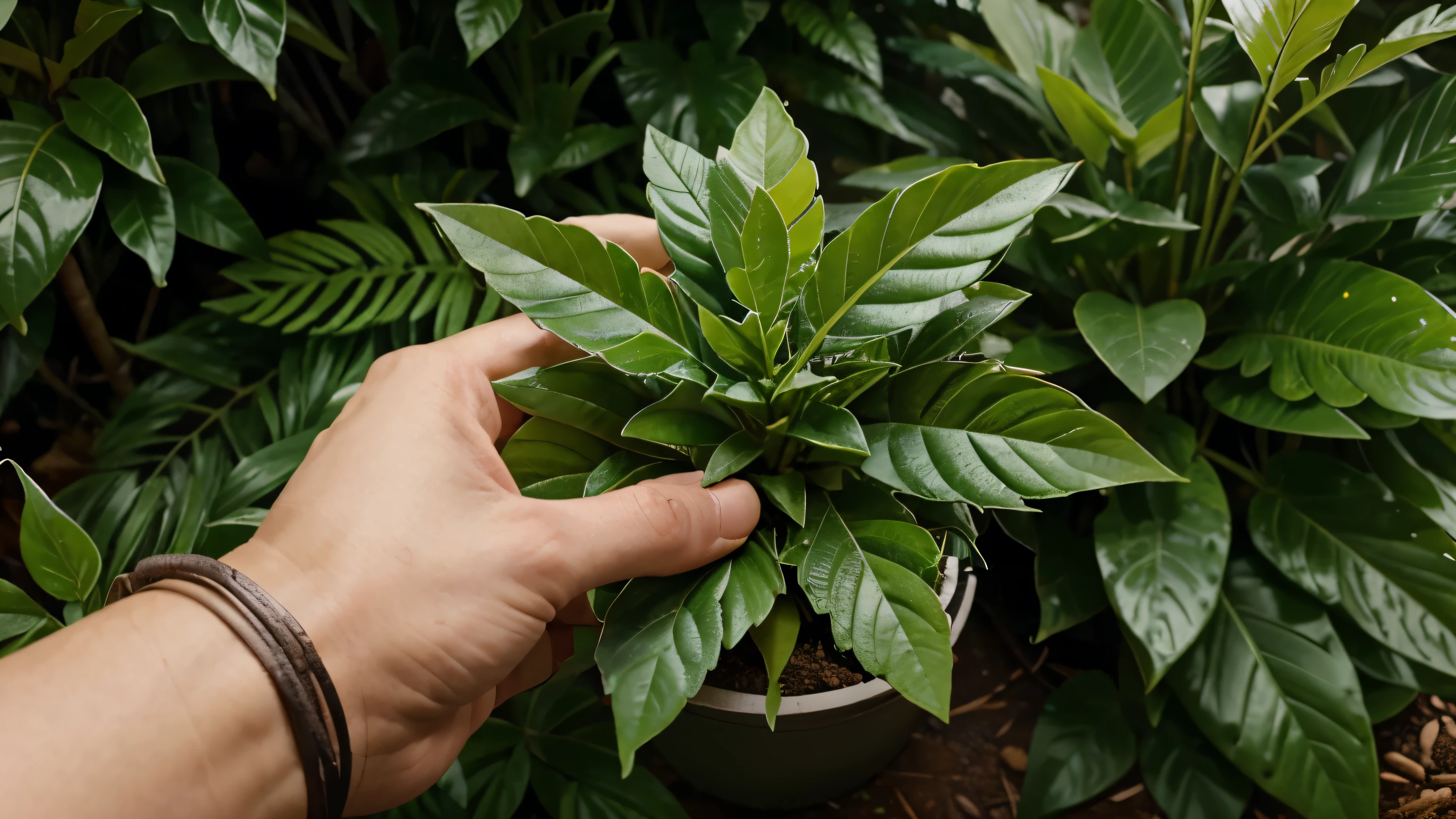 Quero uma imagem de plantas medicinais em floresta tropical de um destaque plantas medicinais para capa.