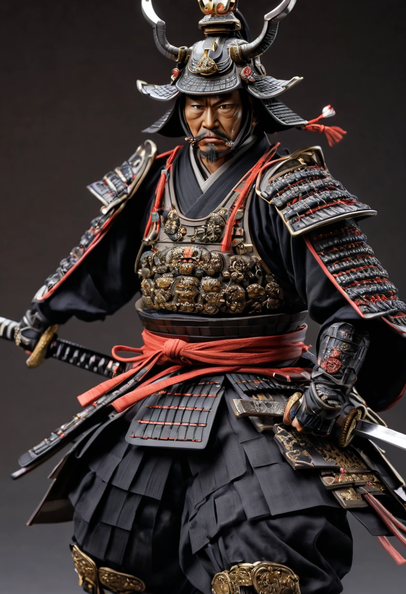 samurai, by Yoshiyuki Sadamoto, best quality, masterpiece, Representative work, official art, Professional, Ultra intricate detailed, 8k