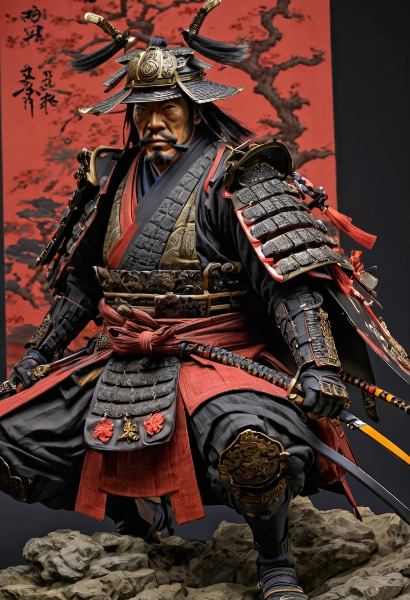 samurai, by Akihiko Yoshida, best quality, masterpiece, Representative work, official art, Professional, Ultra intricate detailed, 8k