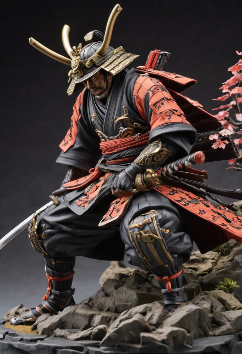 samurai, by Fujiko F. Fujio, best quality, masterpiece, Representative work, official art, Professional, Ultra intricate detailed, 8k