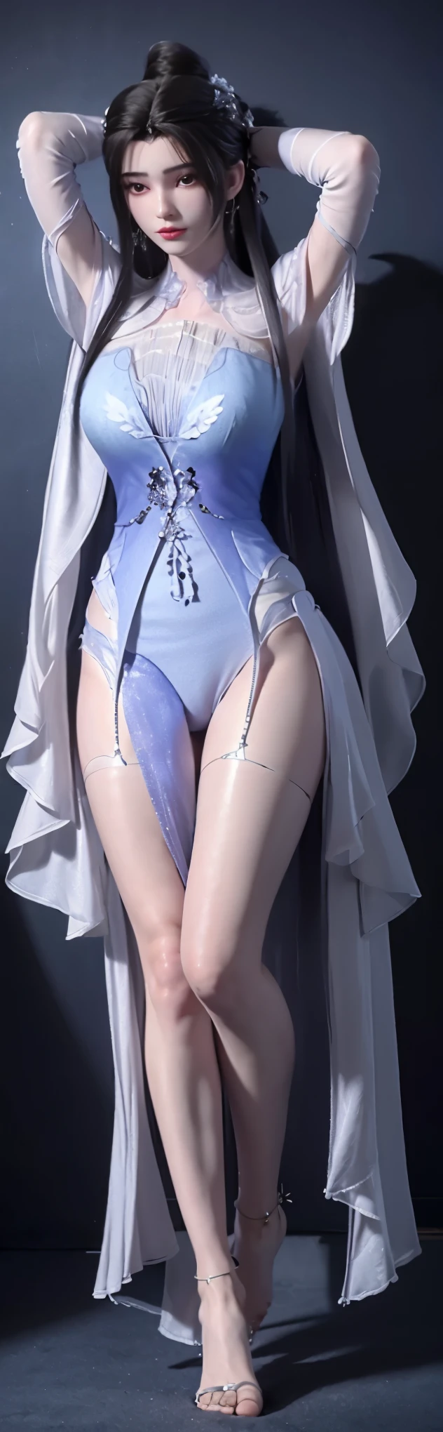 (((Back photo,Bend the upper body forward,Lying on the black table,Head lying on black table,Messy antique hairstyle,Wearing Tang-made tender pink transparent silk ultra-short Hanfu underwear,Off the shoulders,Show round breast shape,Bare waist 1.8,Backless,Navel exposed 1.5,Transparent thong,Clear tights))),The design of this Hanfu ultra-short underwear is very exquisite((Soft extra short pink sheer silk fabric 1.8,Light and soft,smooth,very beautiful))People can’t help but marvel at the beauty of traditional Chinese costumes。The embroidery patterns on the Hanfu ultra-short underwear are very delicate,Embroidered with peach blossoms,The embroidery craftsmanship is very exquisite,每一针都如丝绸般smooth,like a three dimensional scroll。(back of body 1.8),perfect face,Antique long hair,long eyelashes,Big eyes lying on silkworms,blush,Hydrating lip powder,Open your mouth wide,Exquisite makeup,pure desire,(Exposing fair and slender legs 1.8),(Exquisite slender legs 1.8),(Clear tights1.8),(Off the shoulders膀1.8),(Showing waist 1.8),(Backless部1.8),(exposed butt 1.8),Buttocks raised,Buttocks facing the camera,(nice feet 1.8),(Full body photo 1.8),dorsal view,top view,black background