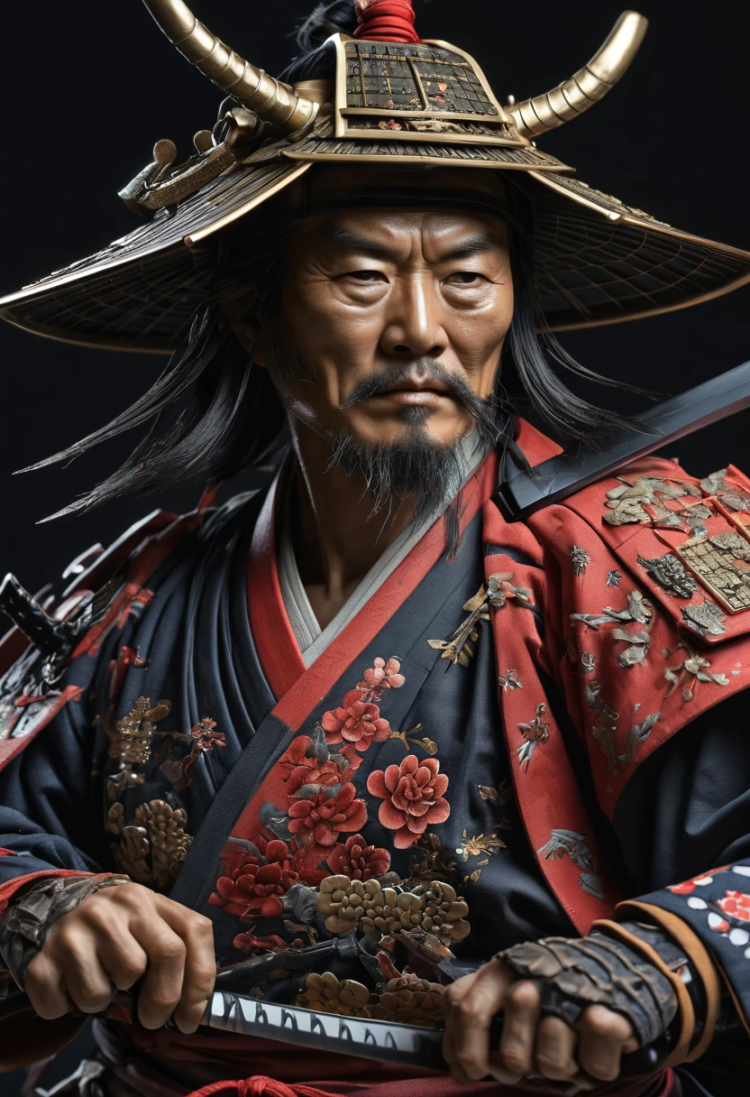 samurai, by TAKEHISA YUMEJI, best quality, masterpiece, Representative work, official art, Professional, Ultra intricate detailed, 8k