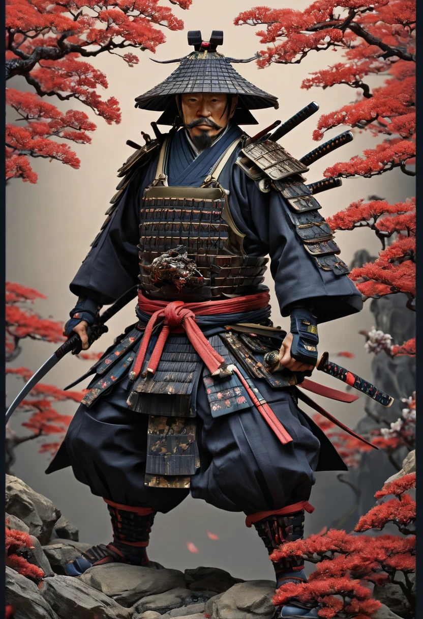samurai, by TAKEHISA YUMEJI, best quality, masterpiece, Representative work, official art, Professional, Ultra intricate detailed, 8k