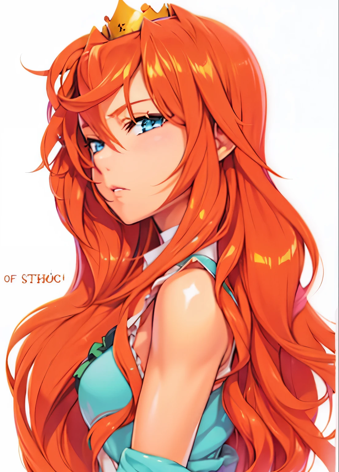 satou shouji, 1girl, highschool of the dead, blue eyes, crown