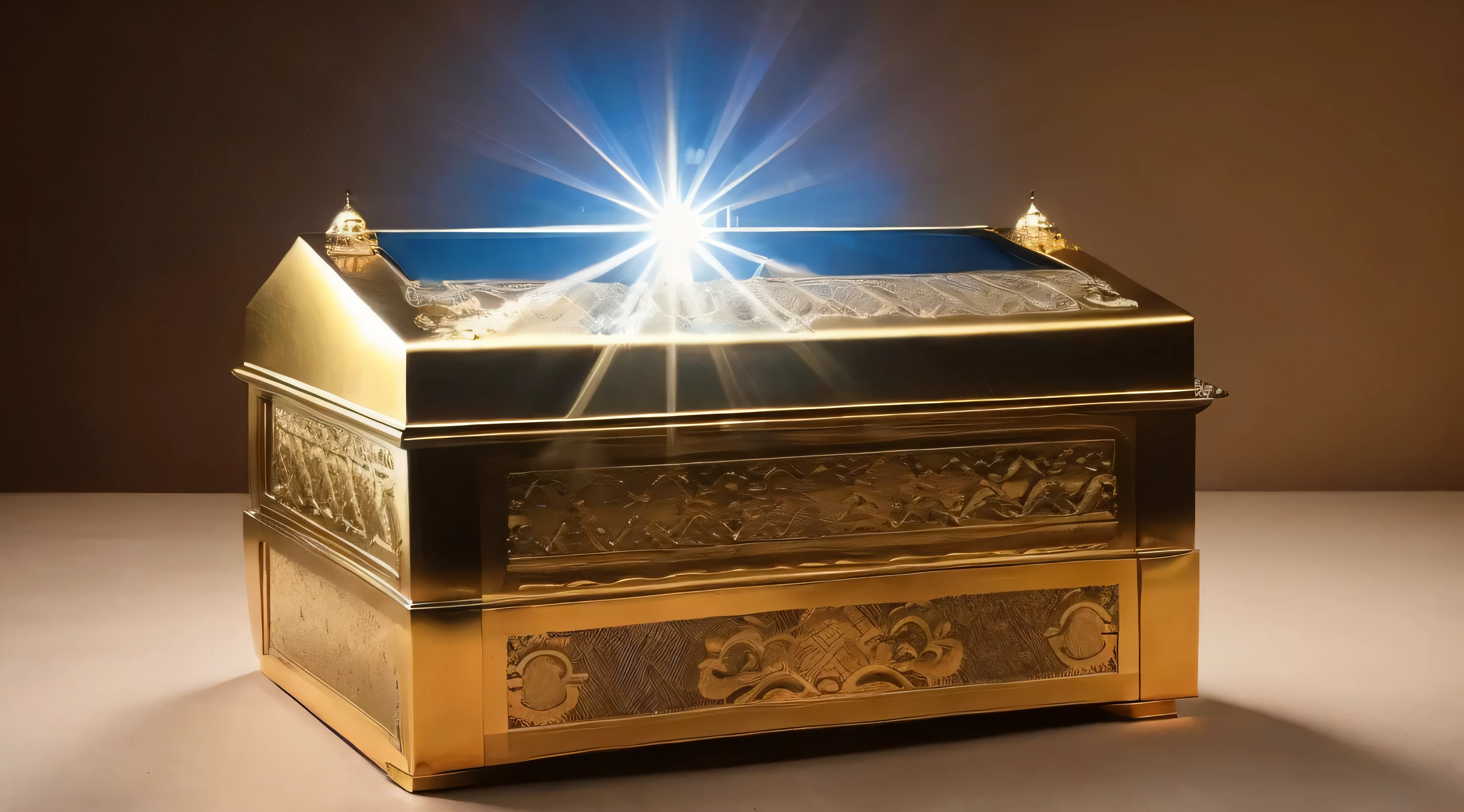 ancient israel、Makuya、Holy of Holies、(((A sacred golden box that emits a mysterious light.)))、(((fantasy)))、Live shooting、highest quality、masterpiece:1.5、Ultra lightweight and high resolution、photogenuineistic:1.5、cinematic light、soft volume lighting:1.5、genuine、photogenuineistic:1、become familiar withな皮膚、professional lighting、photograph、sharp focus、become familiar with、professional lighting、photon mapping、become familiar withで複雑な環境、非常にbecome familiar with、highest quality、美術的なphotograph、photogenuineisticなコンセプトアート、Cinematic perfect light with soft natural volume、The middle of a journey、become familiar withな手、
