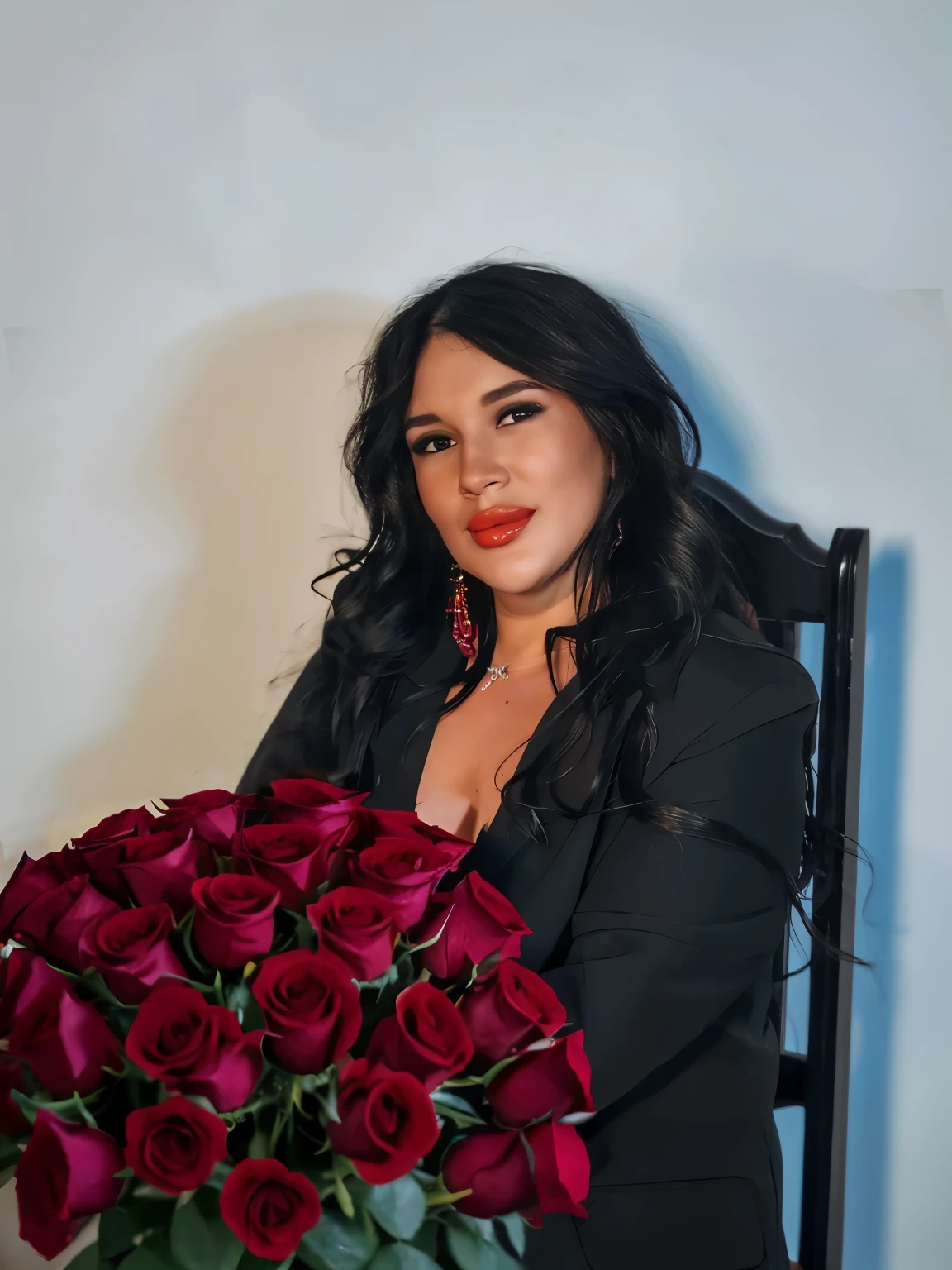 Bouquet of red roses, realistic roses