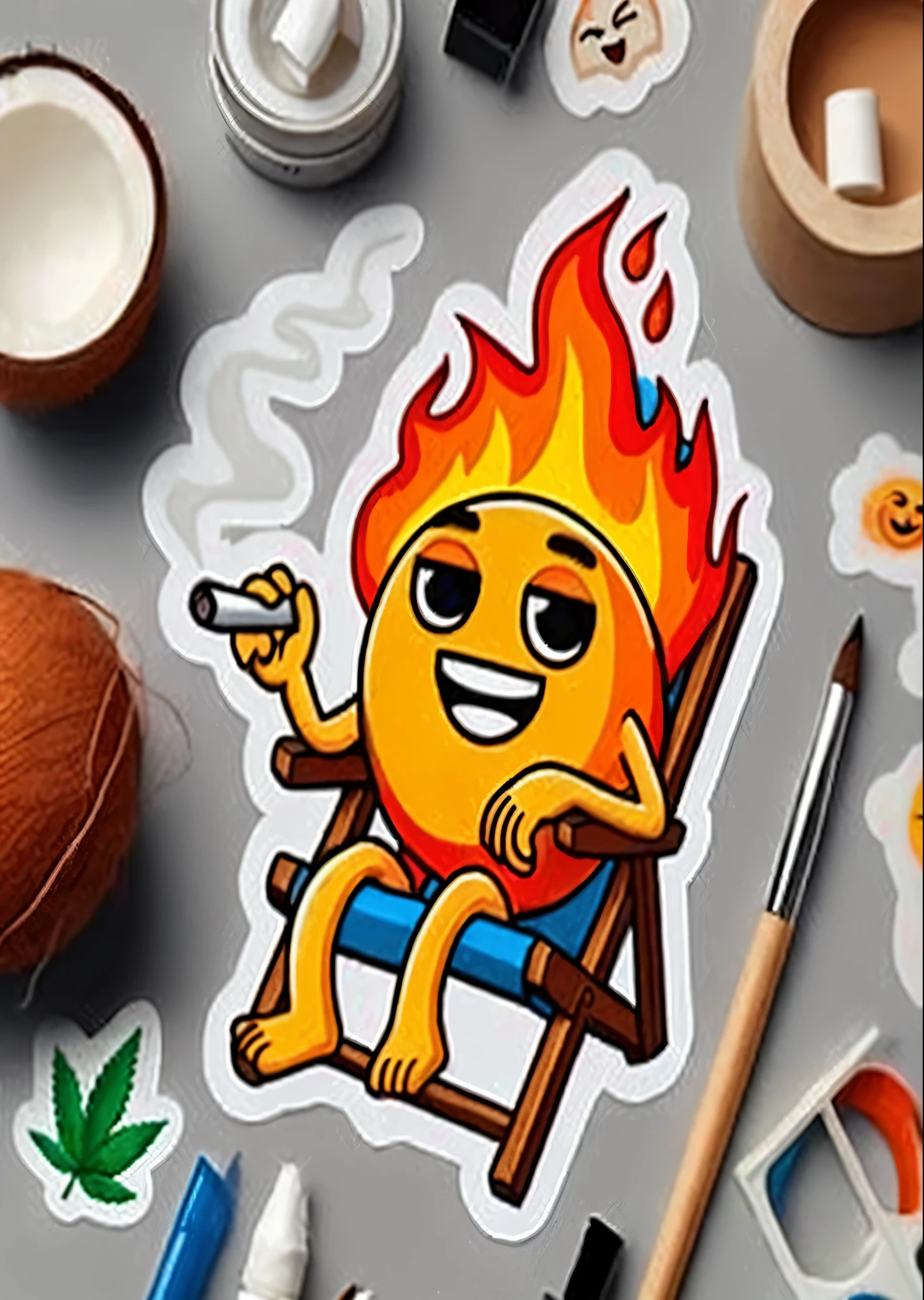 um close up de um adesivo com um personagem de desenho animado nele, adesivos illustrations, sticker illustration, arte de adesivo, design de adesivo, telegram design de adesivo, adesivos, This is good, adesivo de telegrama, adesivo - arte, etsy adesivos, svg arte de adesivo, adesivo SVG, digital art emoji collection, adesivo - svg, 🪔 🎨;🌞🌄