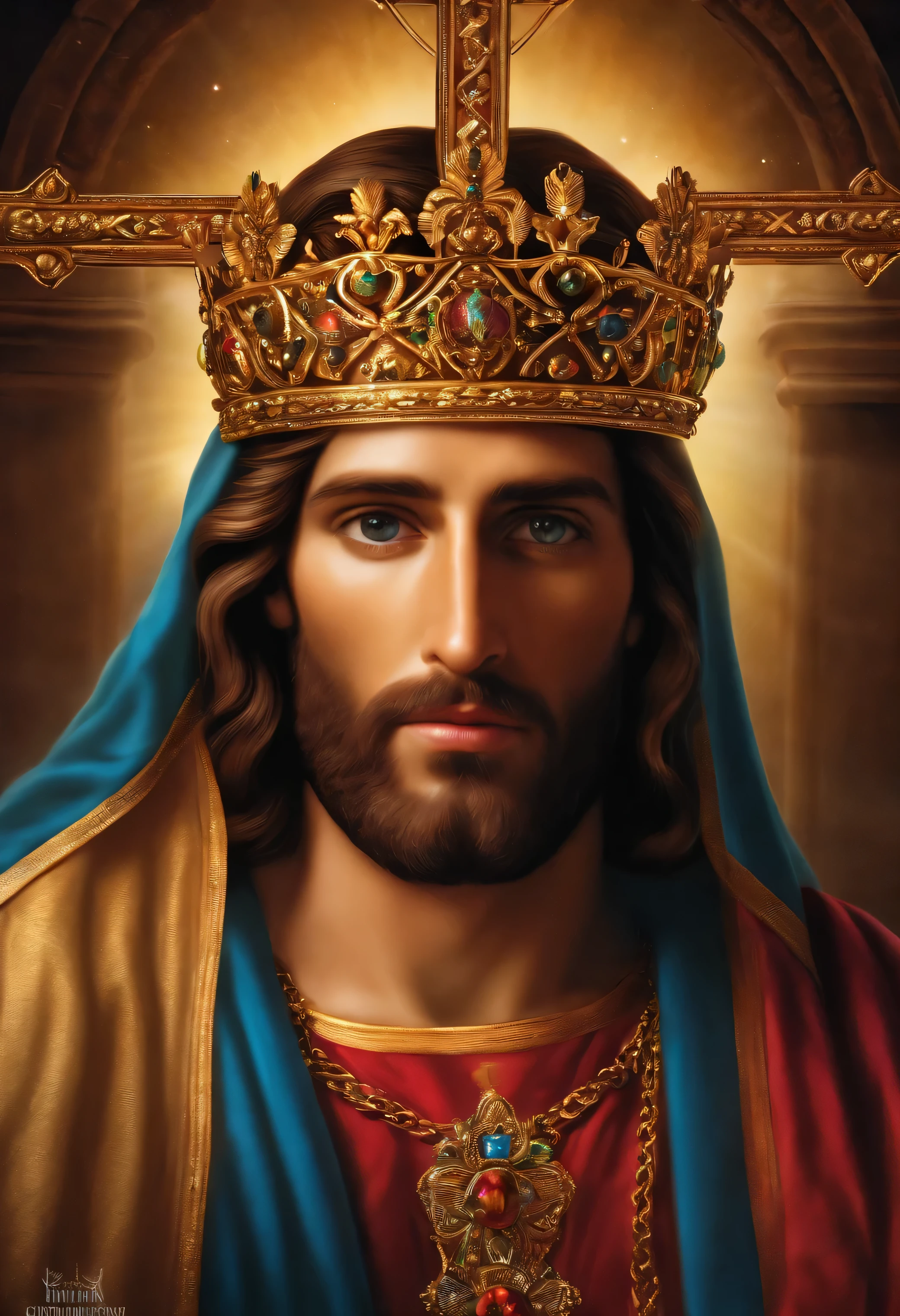 jesus cristo realista com coroa de espinhos