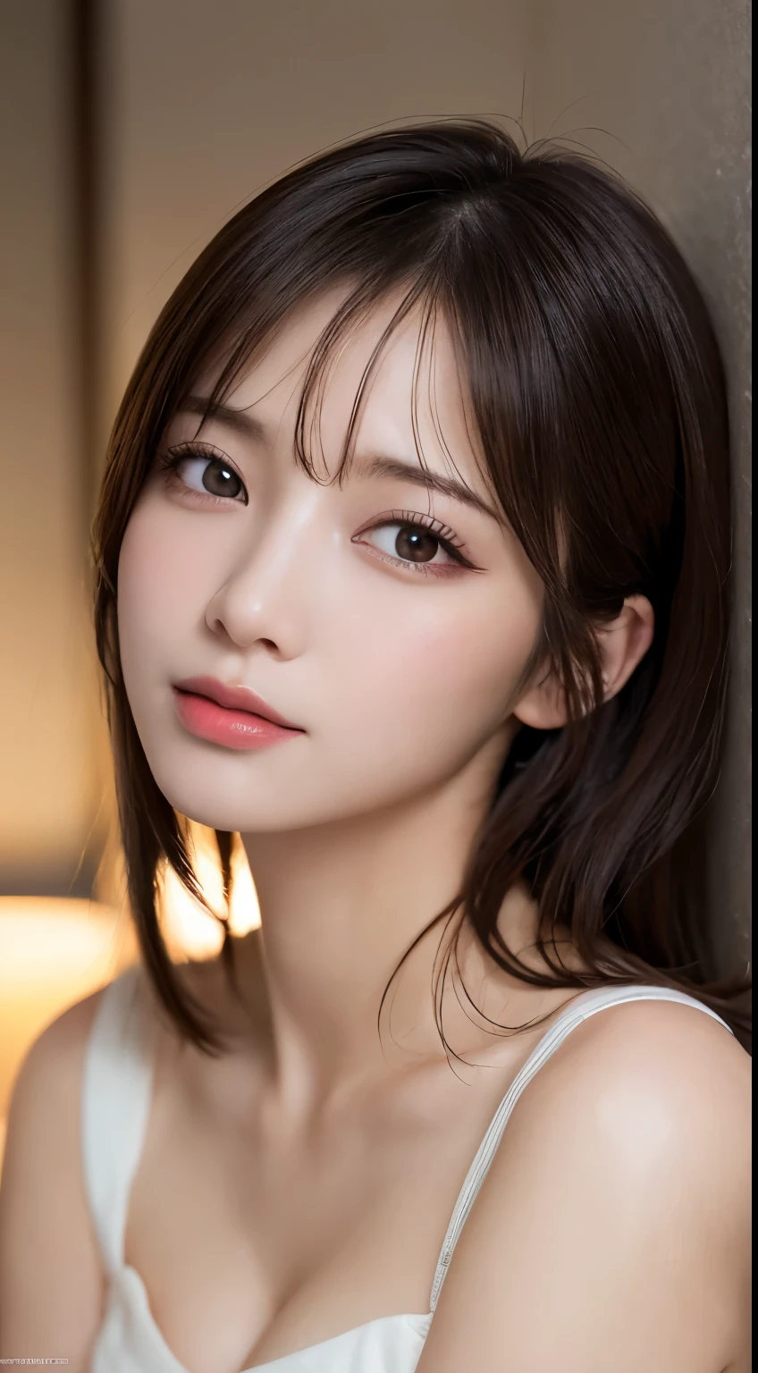 masutepiece, Best Quality, Illustration, Ultra-detailed, finely detail, hight resolution, 8K Wallpaper, Perfect dynamic composition, Beautiful detailed eyes , Hotel(Bet), Sexy face,Face feeling ???????,Face at the peak of sexual arousal,Excited face from sex