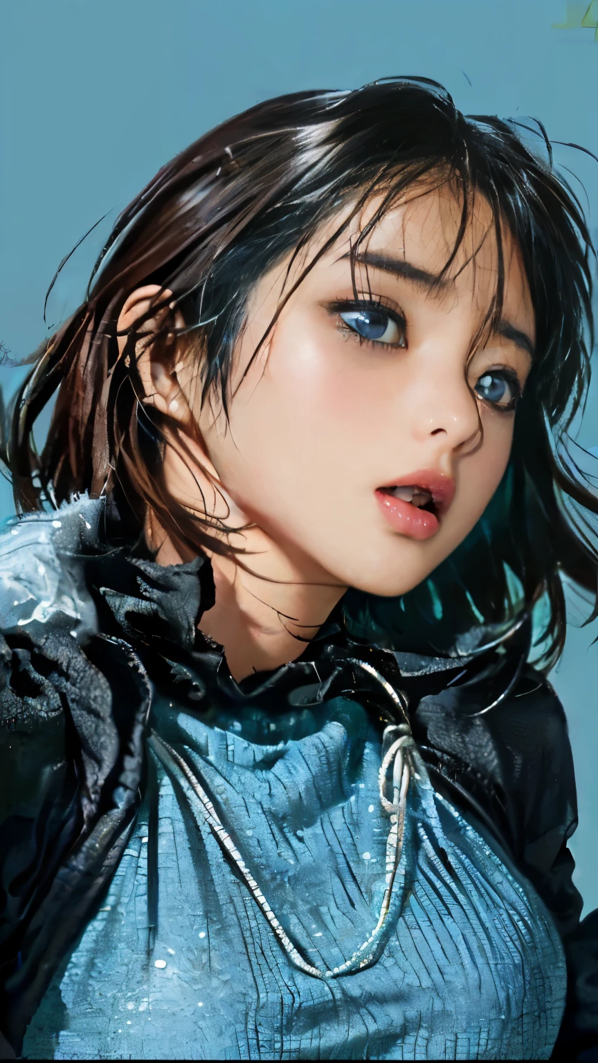 (In 8K、RAW shooting、highest quality、Masseter muscle part:1.2)、Super detailed、super resolution、(realistic、realistic pictures:1.37)、portrait、High-definition RAW color photo、professional photography、hvery detailed and beautiful、very detailed、8k image wallpaper、amazing details、huge file size、official art、Hvery detailed CG Unity 8K wallpapers、hvery detailed beautiful girl、very detailed顔、very detailed目、very detailed肌、very thin fingers、hvery detailed nose、very detailed詳細な口、perfect anatomy、detailed background、detailed clothing、((大peopleの女性1名とたくましい男性１people))、((30歳の大peopleの女性))、beautiful woman、realisticbody、white skin、glowing skin、black haired、((medium hair))、(well-groomed bangs: 1.4)、cute face、lifelike face、delicate eyes、(((No bra)))、(((black and white lingerie)))、((press one&#39;s face into a woman&#39;s crotch))、((a woman&#39;s breasts are exposed))、((standing athletic pose))、((talented person:1.5))、((woman&#39;s arms are above man&#39;s head))、Sweat、earrings、necklace、bracelet、((look at the men))、contrapo、dynamic lighting、((firm A cup))、(((close your eyes and yawn loudly)))、((expression of agony))、