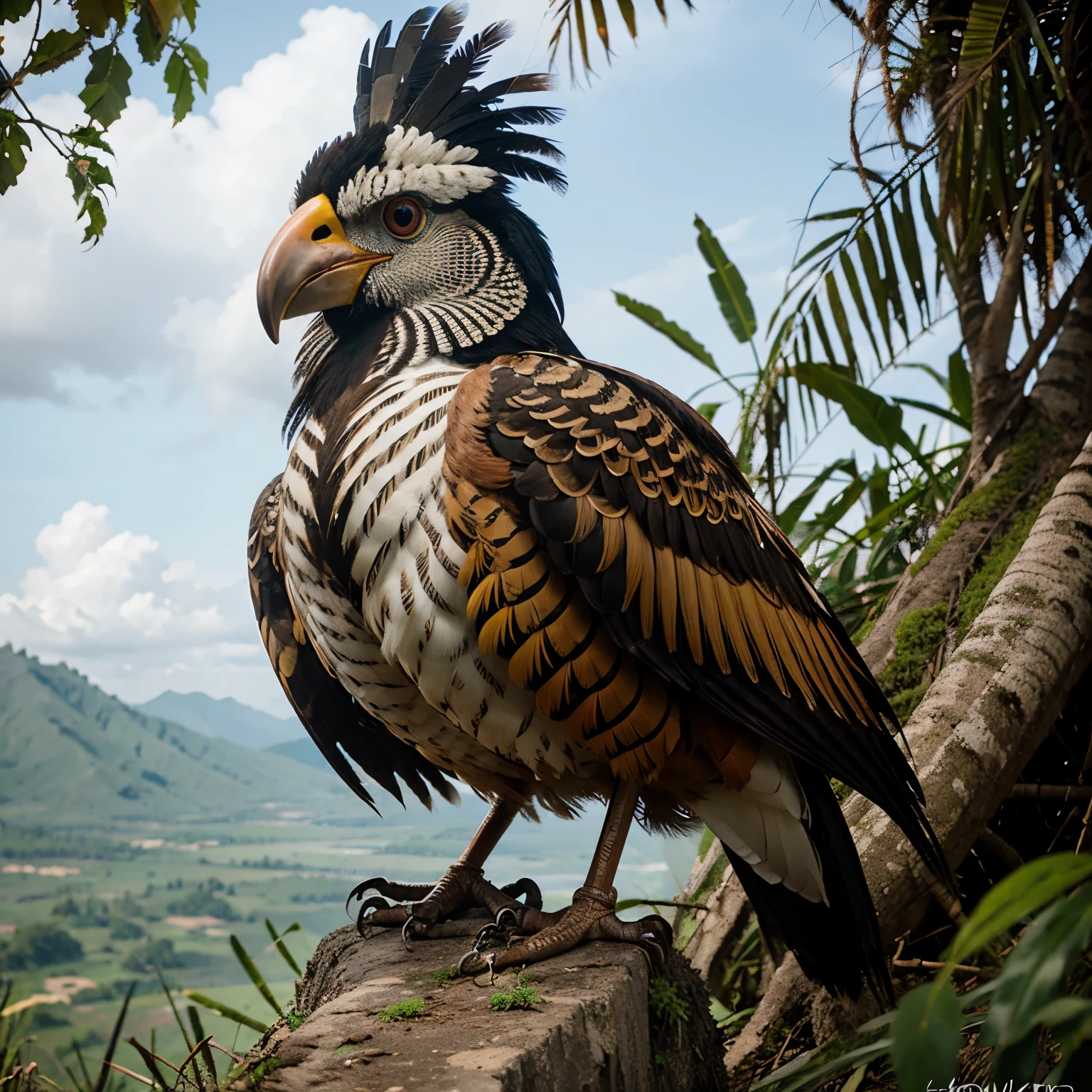 Mythical bird from papua indonesia realistic picture