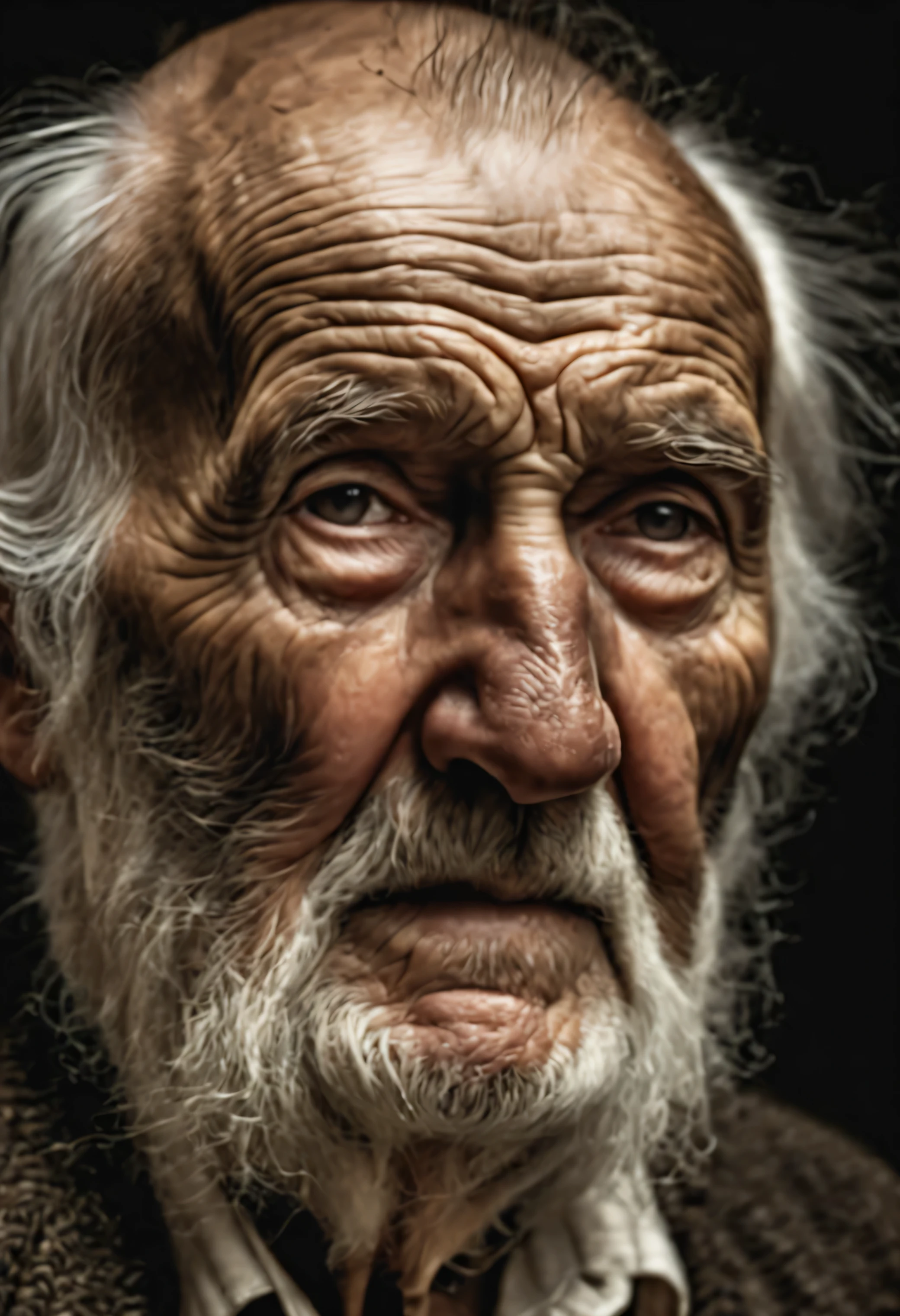 Portrait of an old man,Photographic works,winning artwork