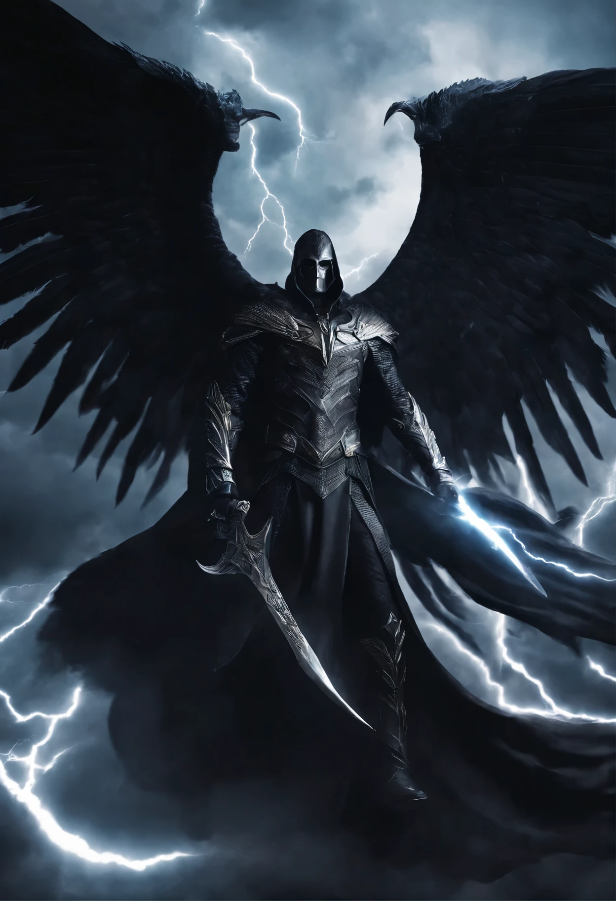 Stormreapers are the ones who rule the skies.、Large wings spread over a 40 meter long body.。His body shines like thunder、The way it flies through the sky is like a living storm.、Big wings covered with storm clouds、Feathers make a sound like thunder。On the tips of its wings there is a glint like lightning.、Creates a beautiful scene that resembles lightning running while in flight.、The long tail is shaped like a tornado.、The scales are covered with patterns reminiscent of storm clouds。This combined with lightning、Storm Reaper's entire body appears brightly shining.。There is a hard skin under the scales、The eyes have a deep blue glow、Stormreapers absorb energy from the air while flying.、You can turn that power into a storm or gust of wind。This results in、It's like a living storm、Its posture gives off a majesty that rules the sky.