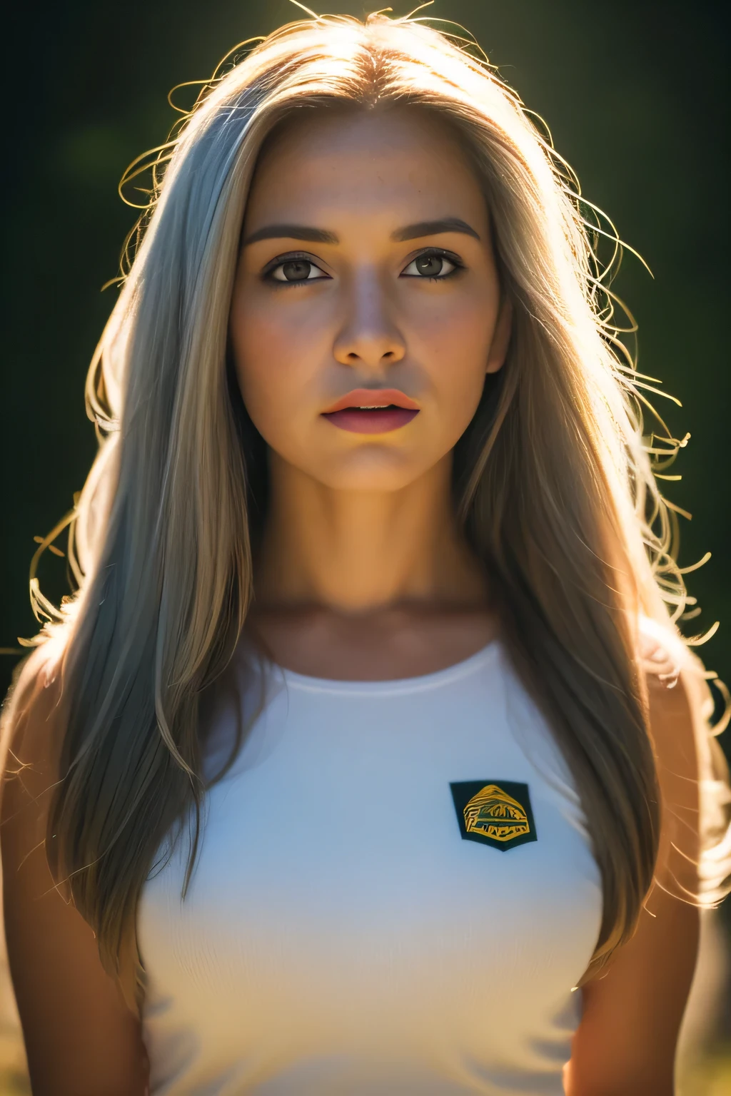  Hyperrealist portrait of female by david hockney and alphonse mucha, photo realistic, dynamic lighting, artstation, poster, volumetric lighting, very detailed faces, 4 k, award winning,, 1girl, in the dark, deep shadow, low key,cowboy shot,(official clothing:1.4) ,long hair,white hair,