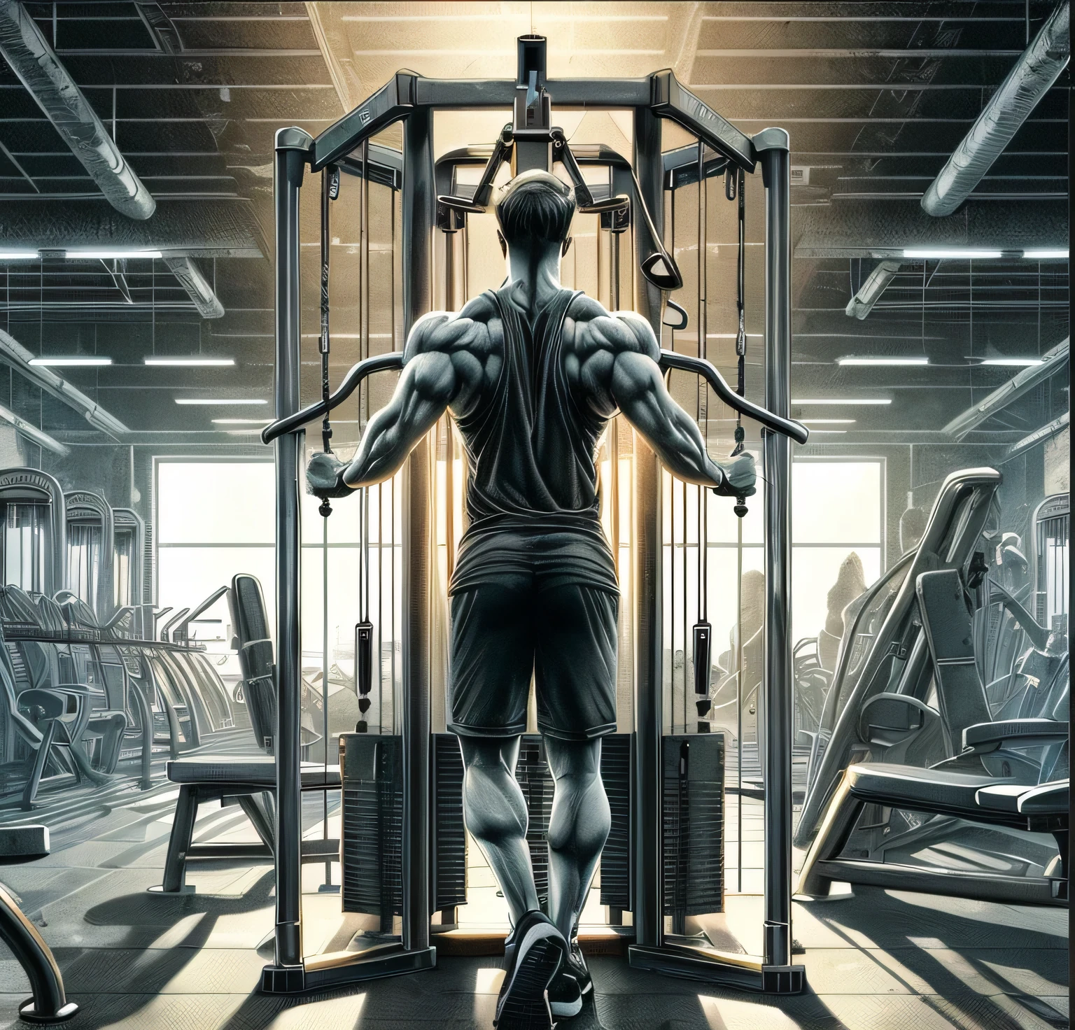 High Pulley Triceps (Puxar para baixo)