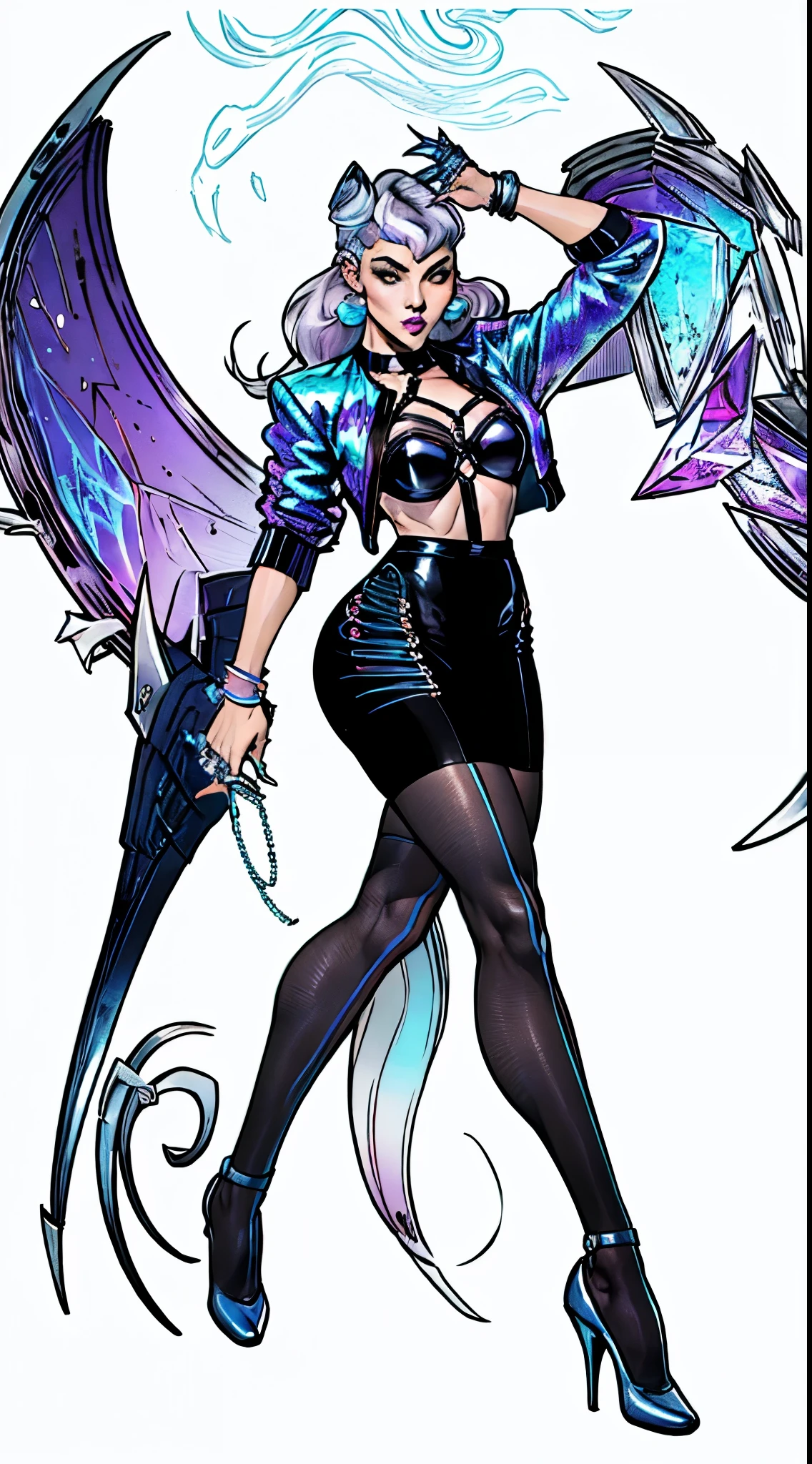 (obra de arte, maximum quality, melhor qualidade, arte oficial, beautiful and aesthetic:1.2), (1 garota:1.4), extremamente detalhado, evelyn, sexy, corpo todo, pose sexy, quase nu