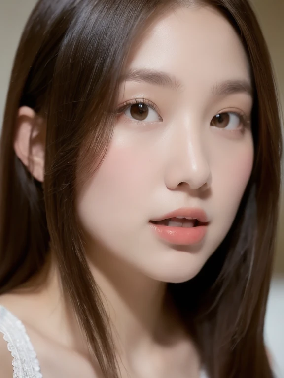 (realistic、masterpiece、Best Quality、8K、highres、high resolution:1.3)、1 girl、Gigantic breasts、white bikini、looking at viewers、super fine face and eyes、long hair、 upper body、
