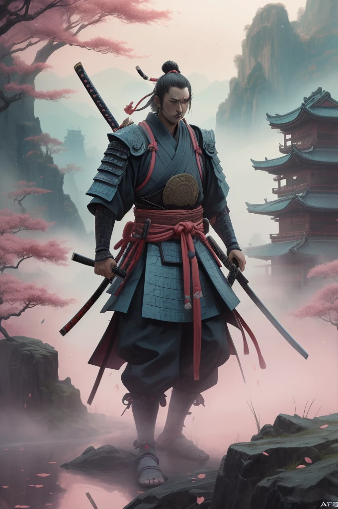 samurai, by TAKEHISA YUMEJI, best quality, masterpiece, Representative work, official art, Professional, Ultra intricate detailed, 8k