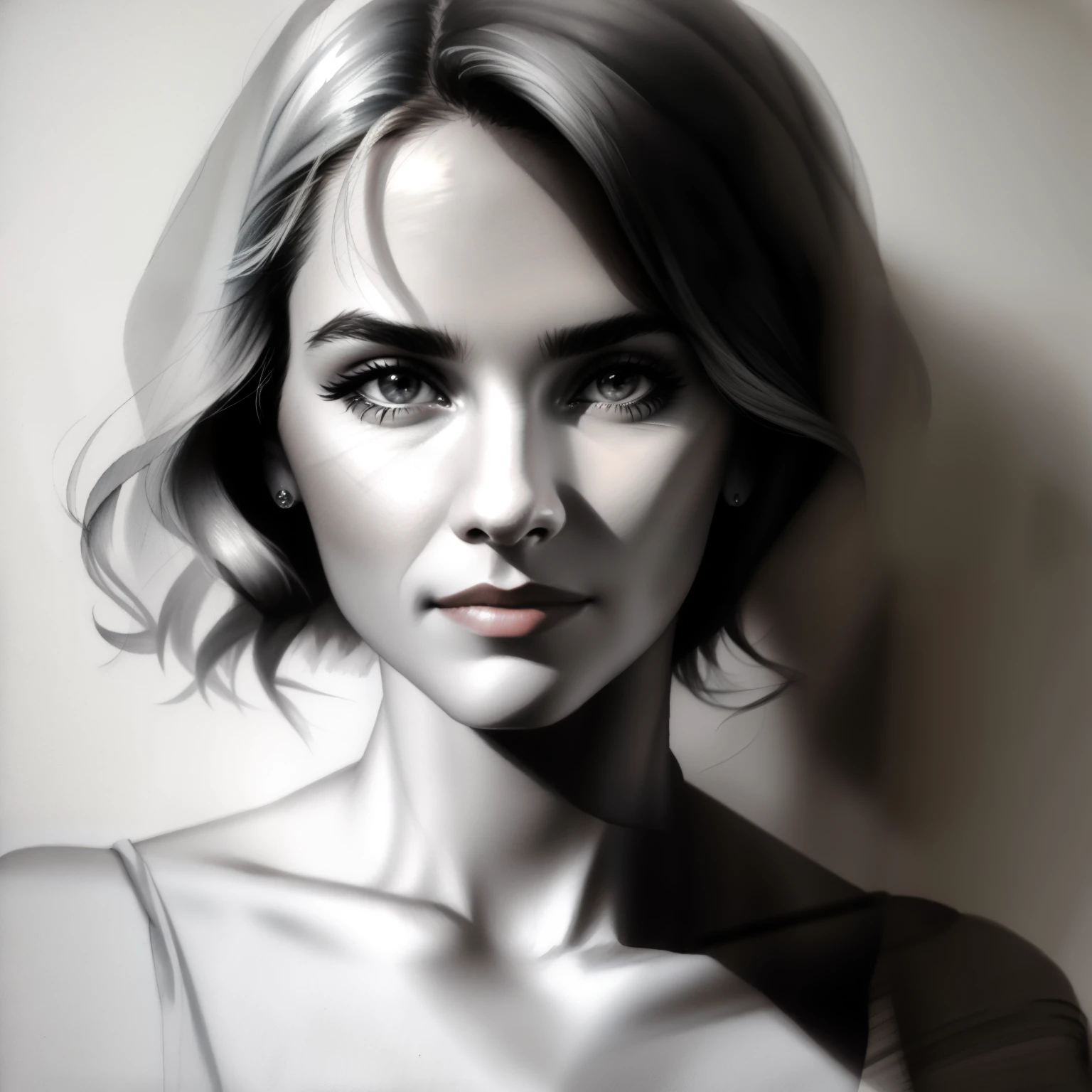 classic woman portrait, rough graphite sketch, arte tradicional, chiaroscuro