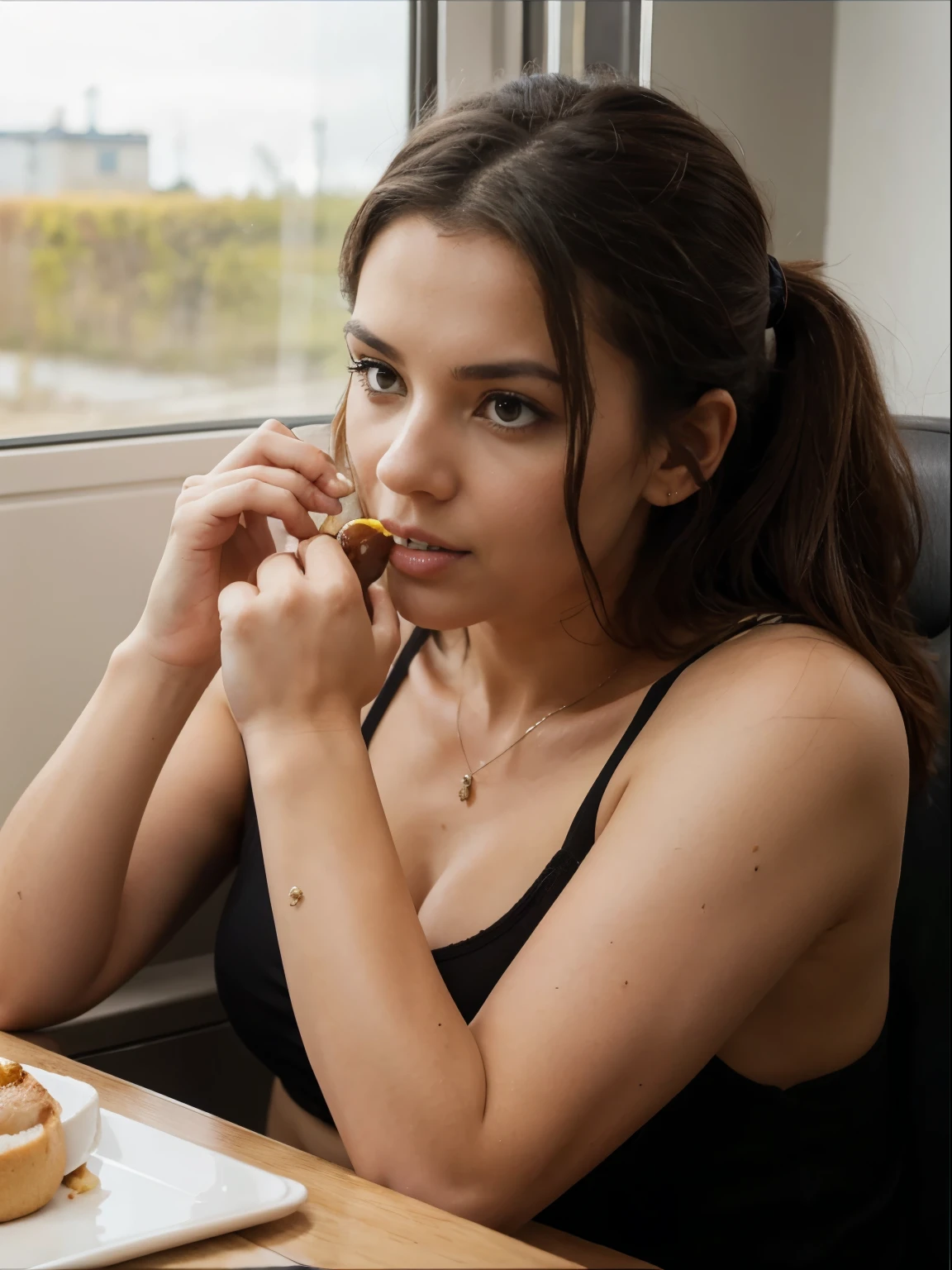 En train de sucer une bite