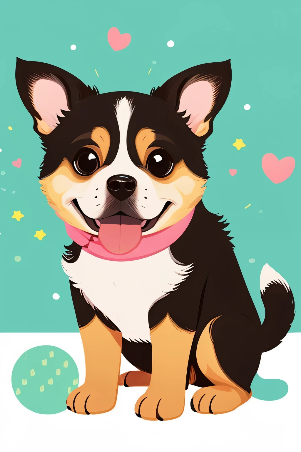 Cute dog illustration