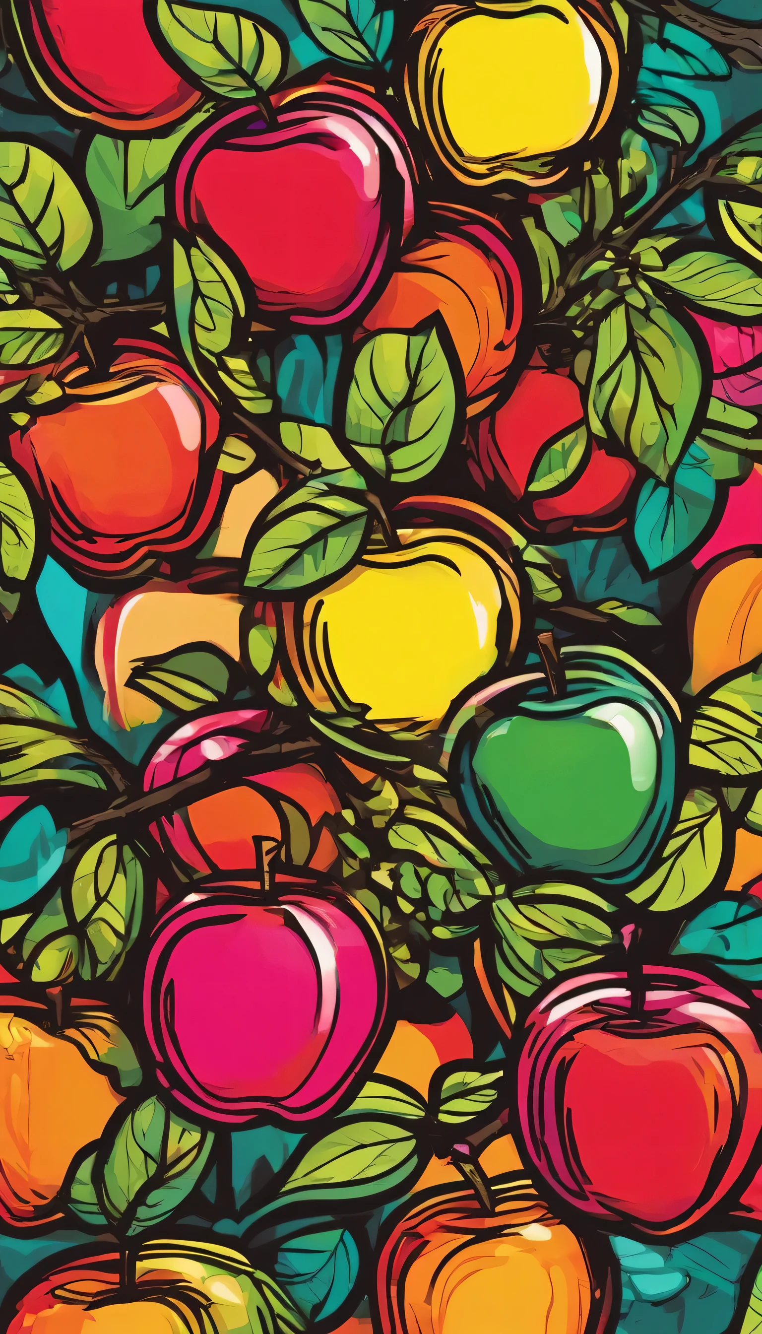 Apple hanging on the branch