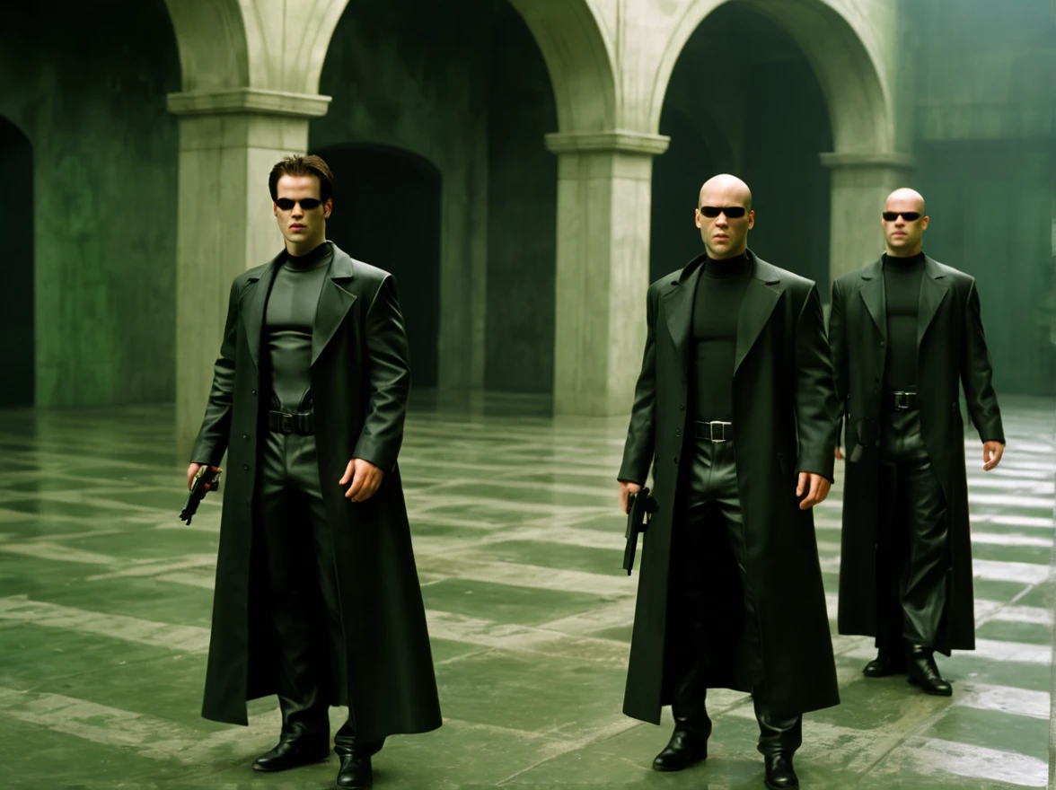 The matrix famous film shot, behind the scene