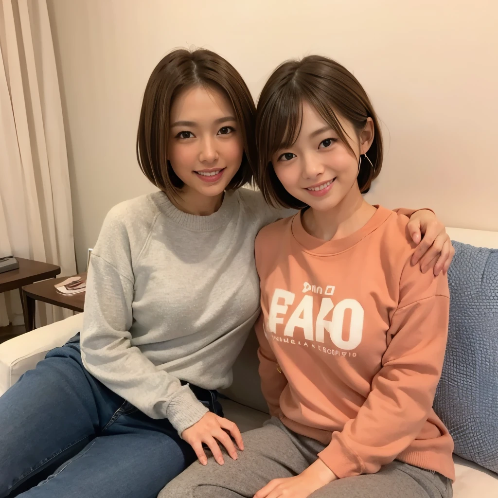 cute girl、smile、brown hair