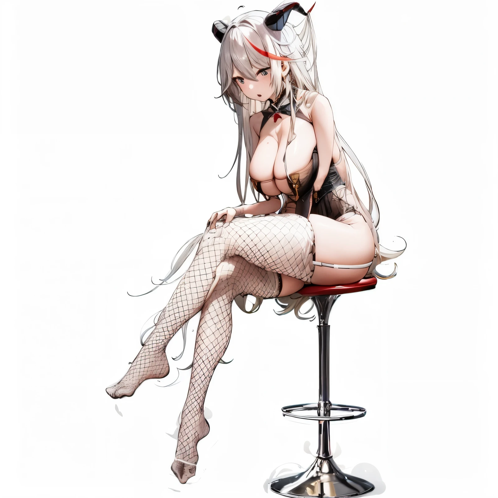 girl。Big breasts,no shoes,long blonde hair