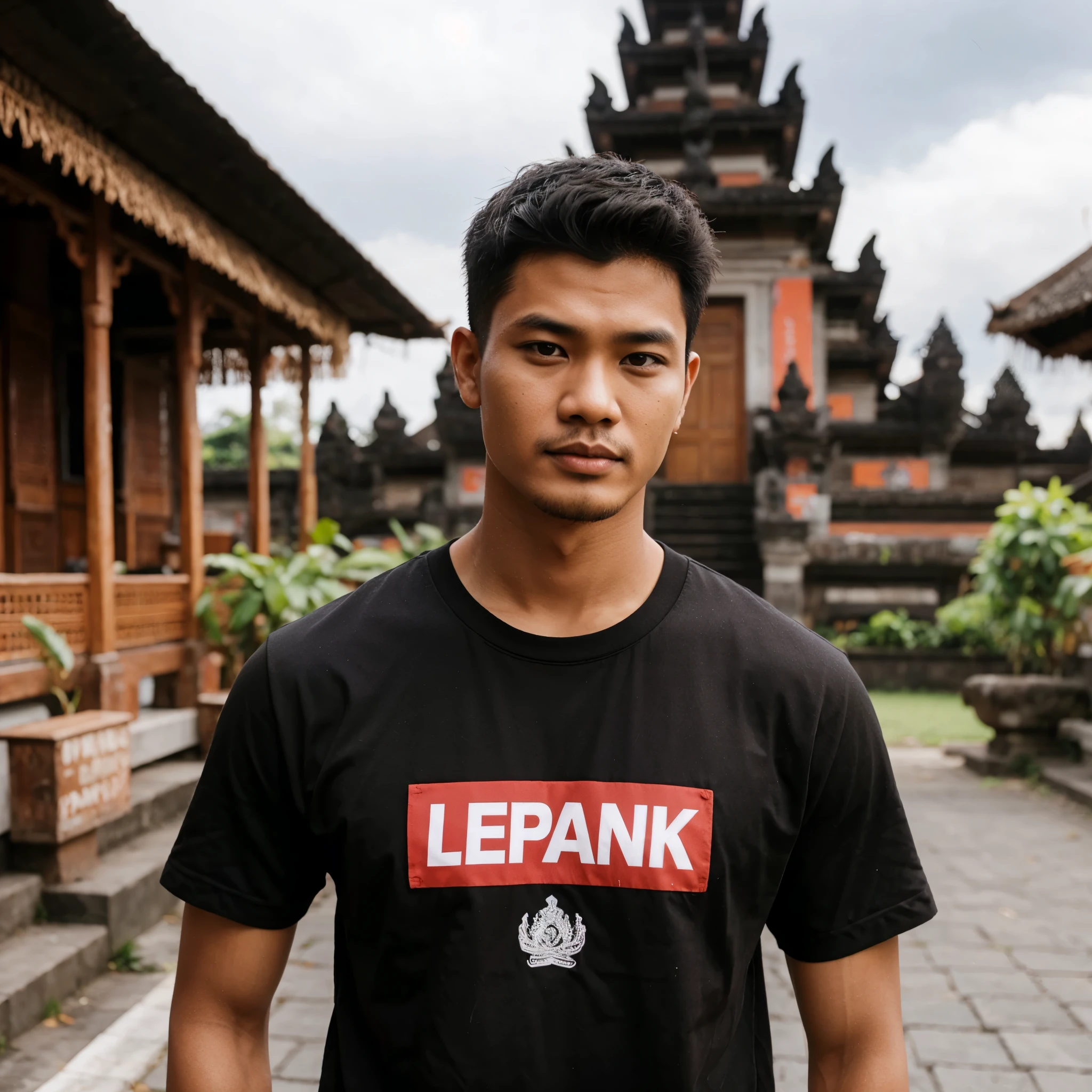 Indonesian man, short hair, raw, realistic, HD