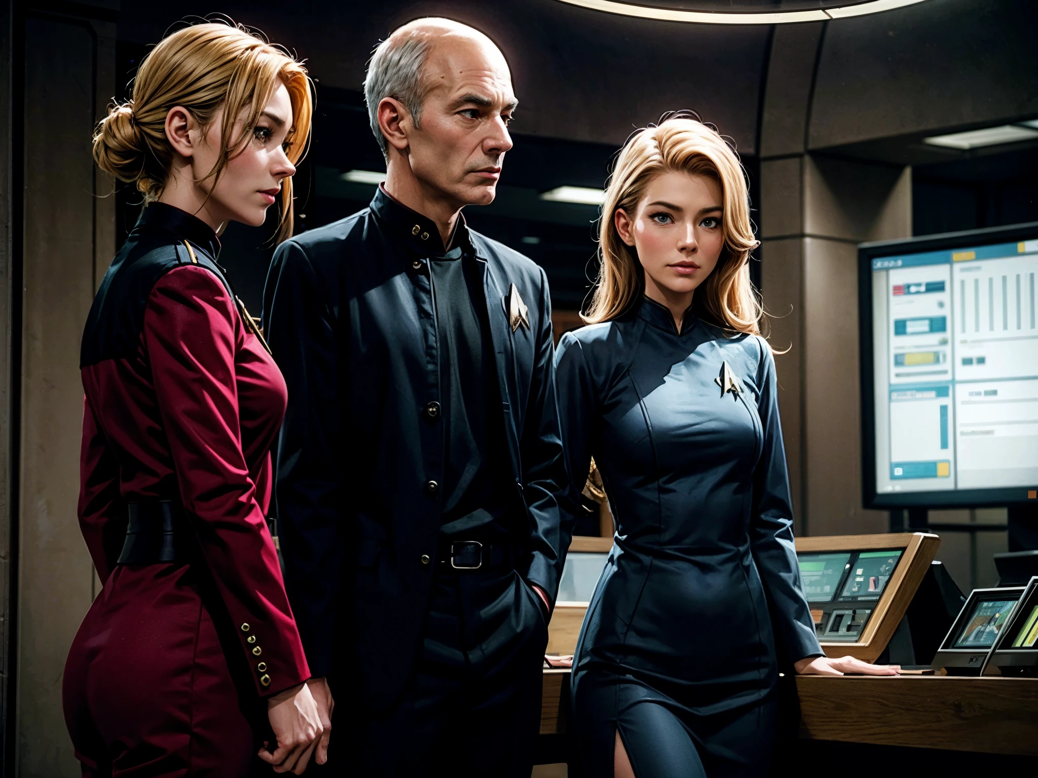 Star Trek、Captain Jean-Luc Picard and Seven of Nine、USS Enterprise