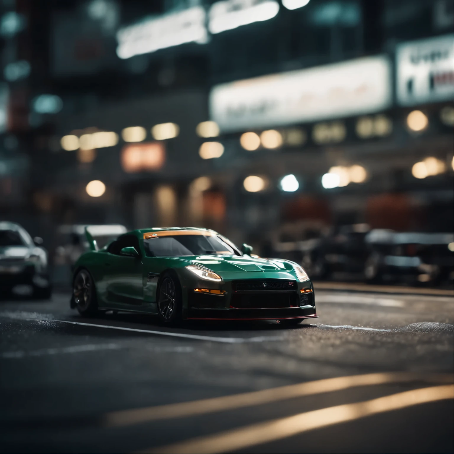 Tilt-shift photography, tokyo drift, masterpiece, best quality, extremely detailed, 8k