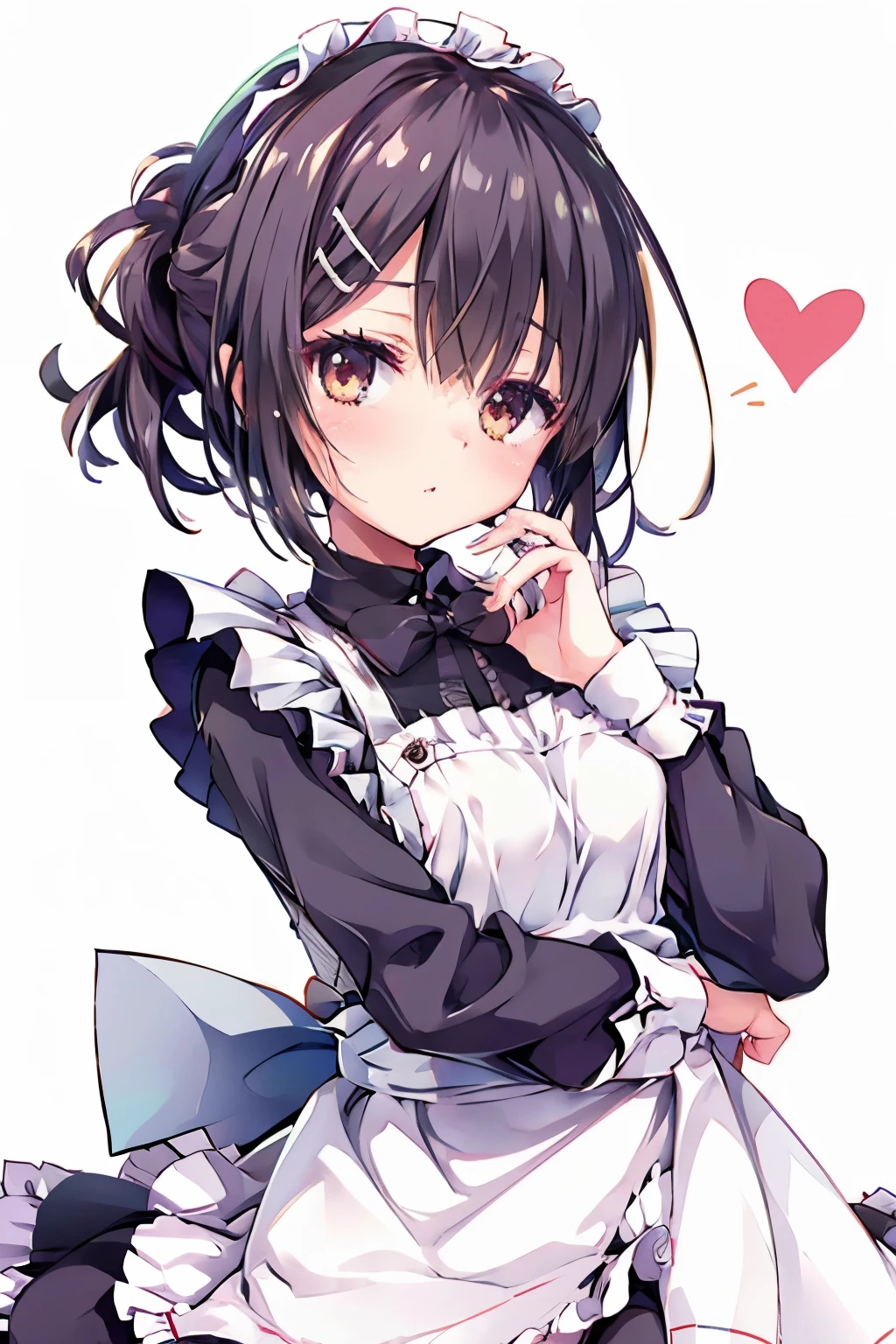 MM, MaidMiyu,blush,white background,Highest image quality,masterpiece