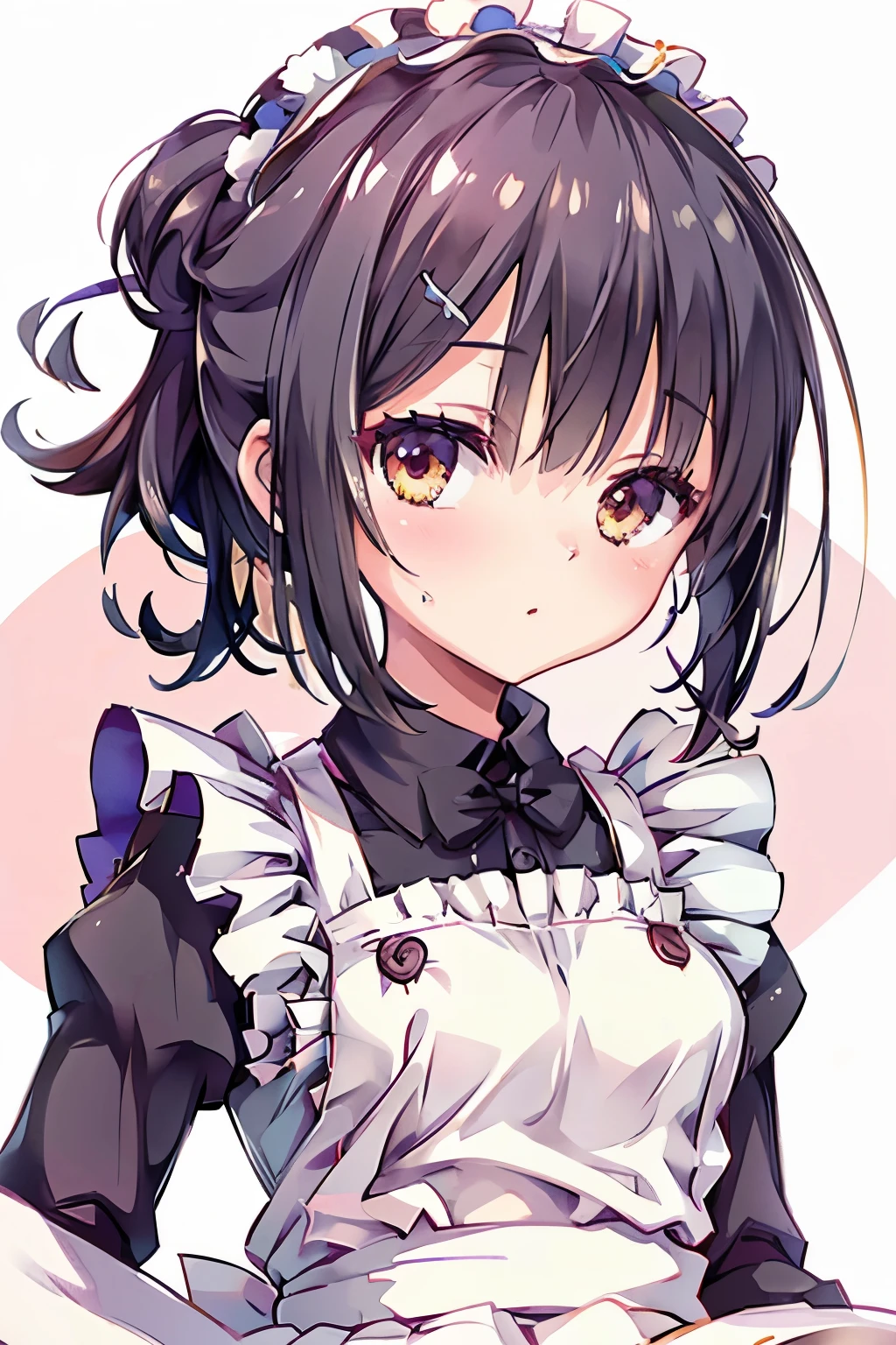 MM, MaidMiyu,blush,white background,Highest image quality,masterpiece