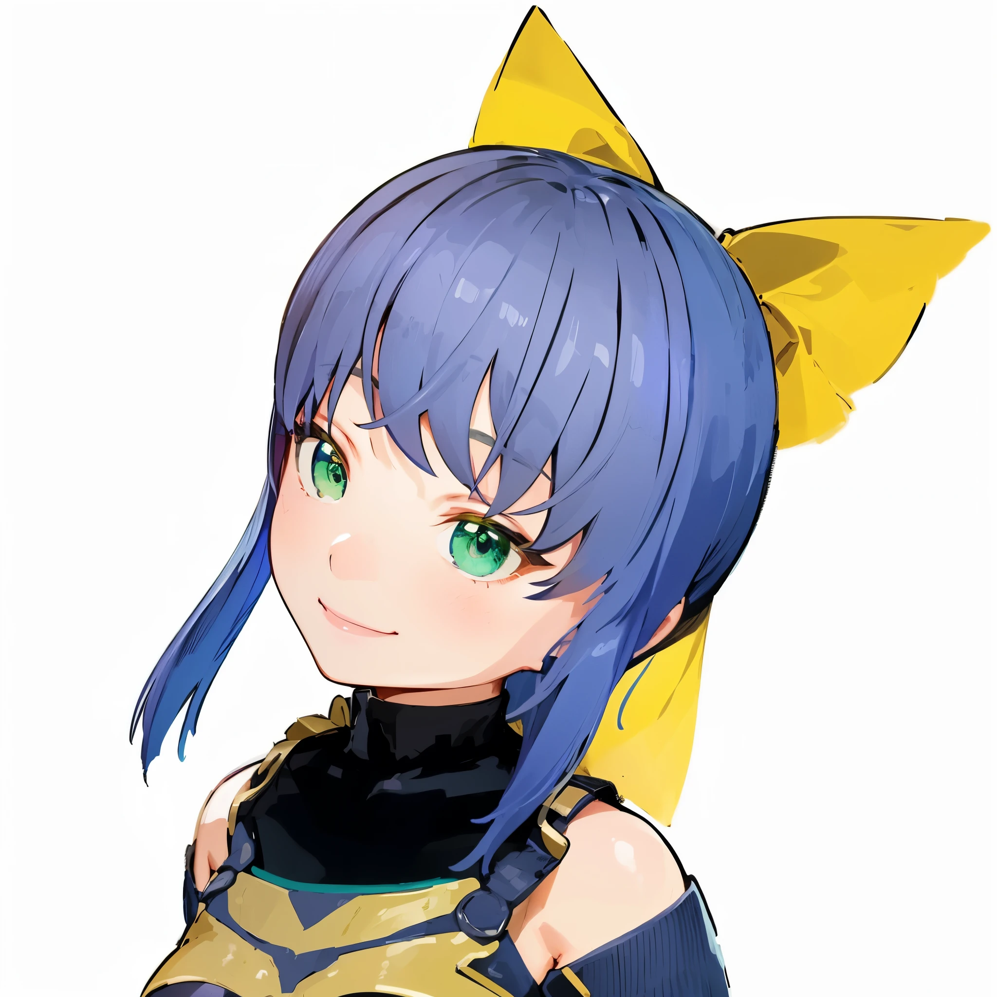 beautiful girl,,Scared,painful,cry,stomach ache,Green Eyes,Blue Hair,Yellow ribbon,Bodysuits,4K,8K,Highest quality