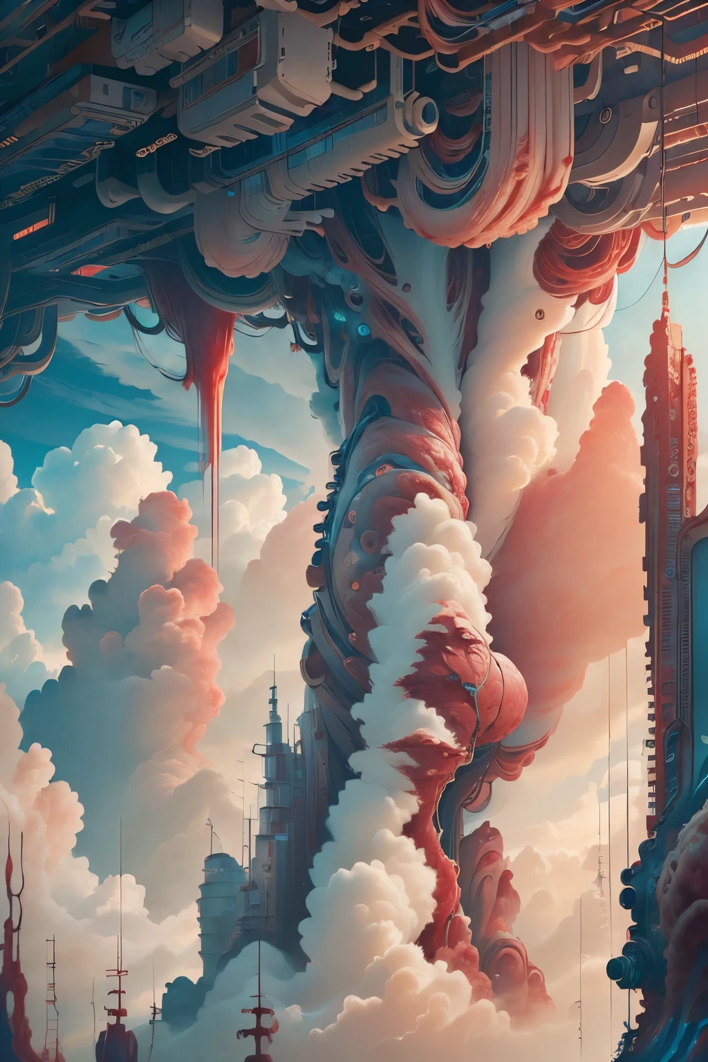 ((best quality)), ((masterpiece)), (detailed), Anatomical techniques, Blood vessel, sci-fi living room, (detailed cloudscape:1.3), (high resolution:1.2), (Unreal Engine:1.3)