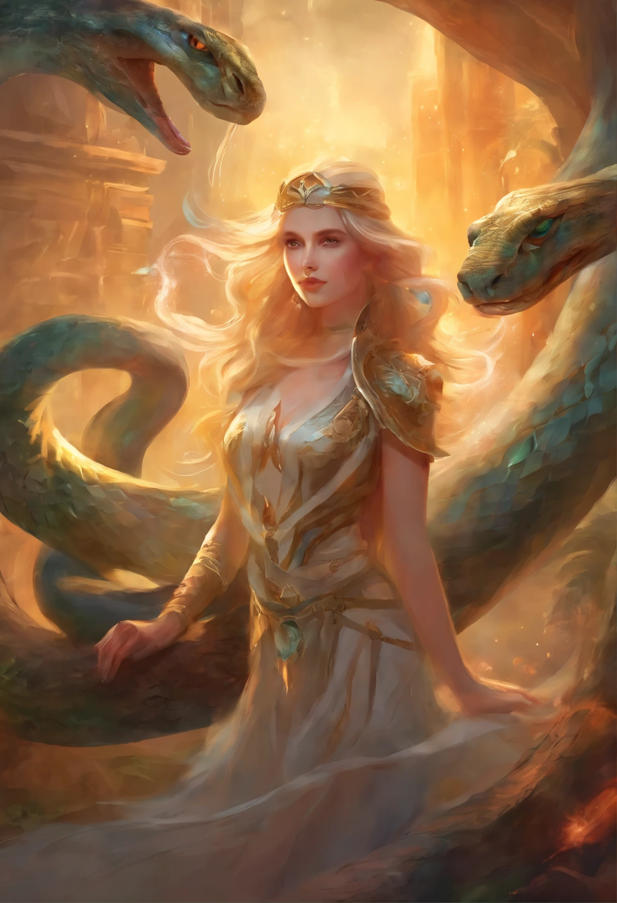 Snakes and girl