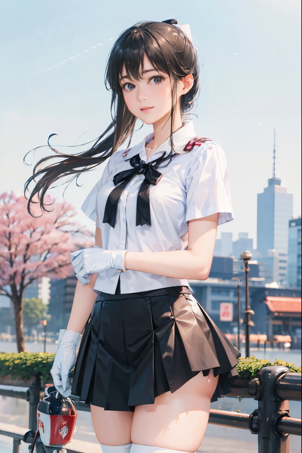Japan riding a bike,mini skirt、white panties、ponytail、beautiful thighs、her knees are up、I can see white pants.、Beautiful panties、beautiful girl、beautiful woman、beautiful woman、lolicon hentai、Beautiful panties、beautiful thighs、beautiful girl、beautiful woman、Happy!!!, , motorcycle,[ realistic pictures ]!!, High resolution,