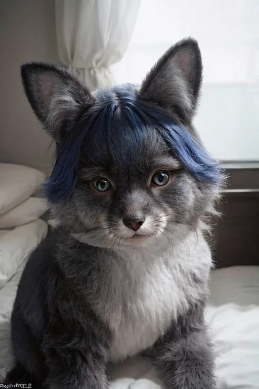 anime girl with blue hair and blue eyes posing naked in the woods, art of silverfox, anthro art, furry art, furry art!!!, very very beautiful furry art, furry fantasy art, pov furry art, masterpiece anthropo portrait, Hi-res fee, anthro foot pov art, Complete art, highly detailed art germ, artificial cat, naked