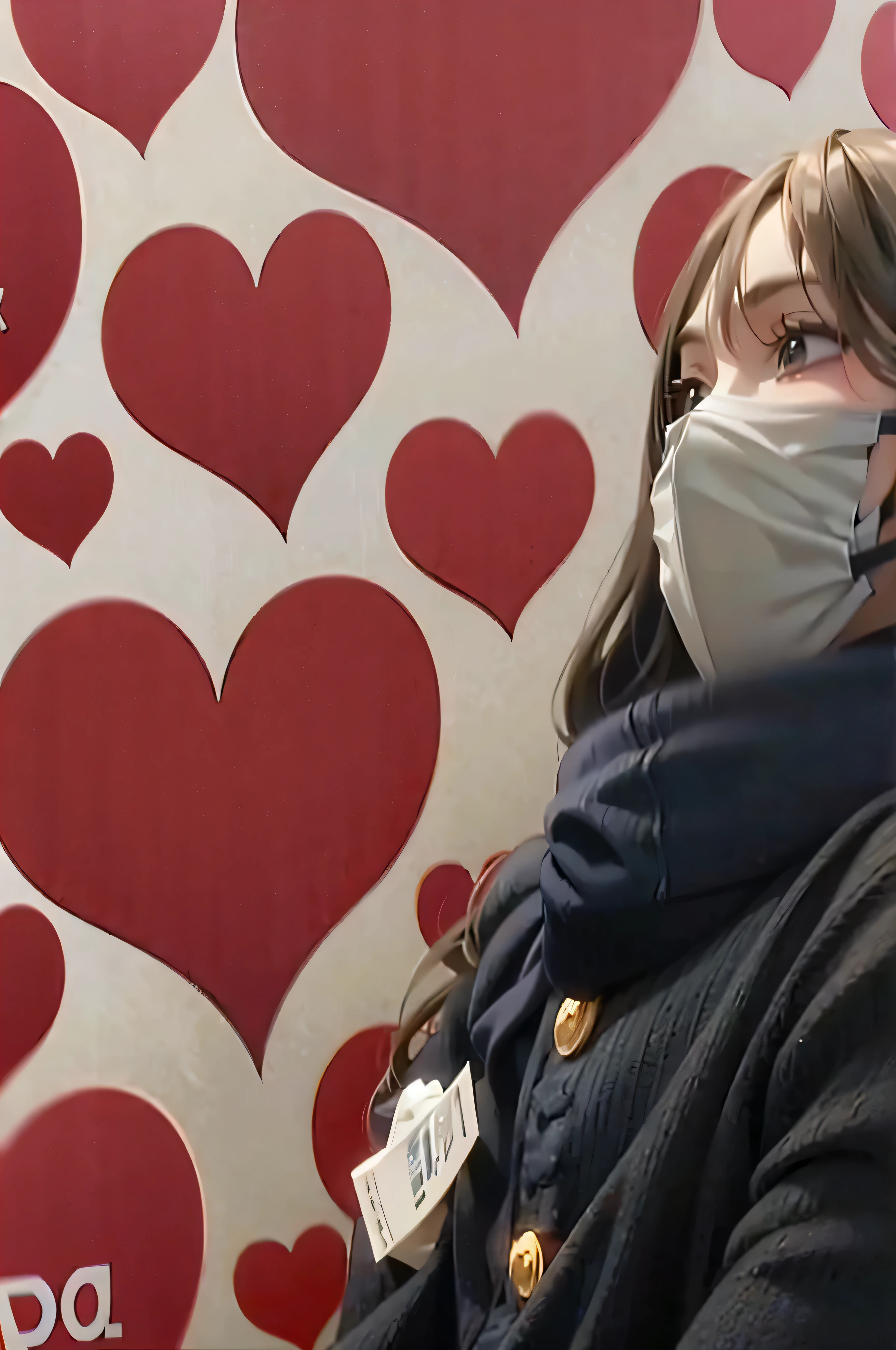 anime , there is a woman wearing a mask and a black coat, プロフィールphotograph, wearing a mask, a photograph, wearing a mask, profile photograph, フェイスwearing a mask, beast, profile image, gemma chen, sorry, プロフィールphotograph, photograph, level, in such a way, high quality uploads, Selfie in love, tendency ，, Chiho