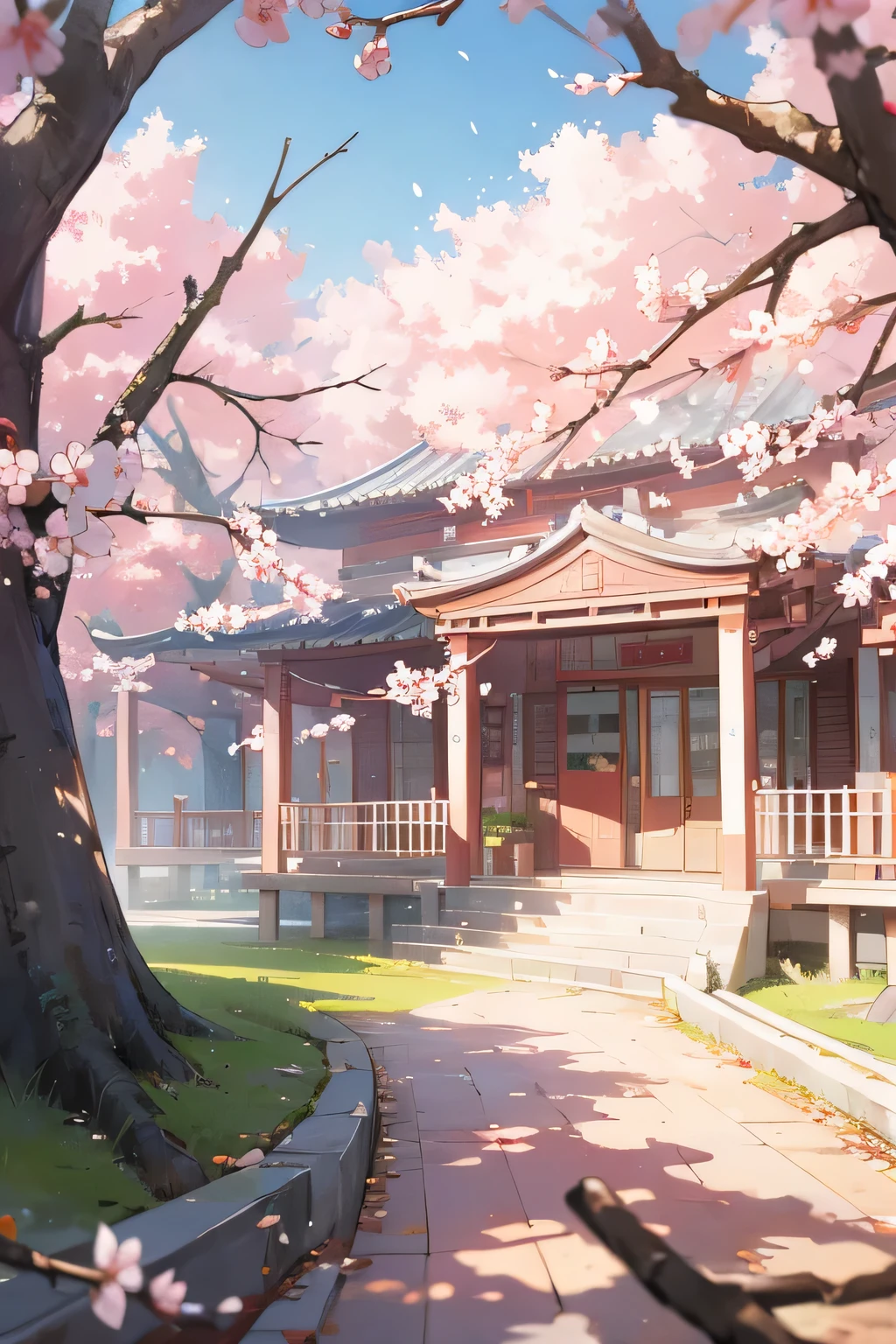 unmanned，natural scenery，red plum blossom，Natural light、HD details、masterpiece、best quality，