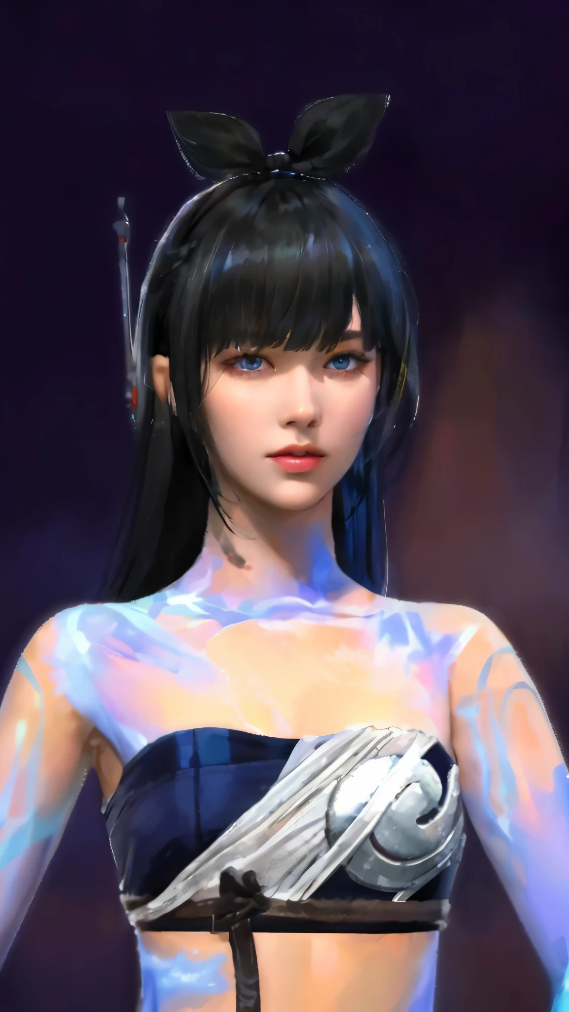 (absurdly , high quality , masterpiece , ultra detailed), ( detailed to hand ) (detailed to eyes) (detailed to face) , couples, 1 man (short black Quiff hair with Soft Fringe, bangs part on side 3:7 ratio) and 1 woman (short black hair with fringe) love ,pretty eyes (blue eyes) , black hair, fantasy, detailed background.