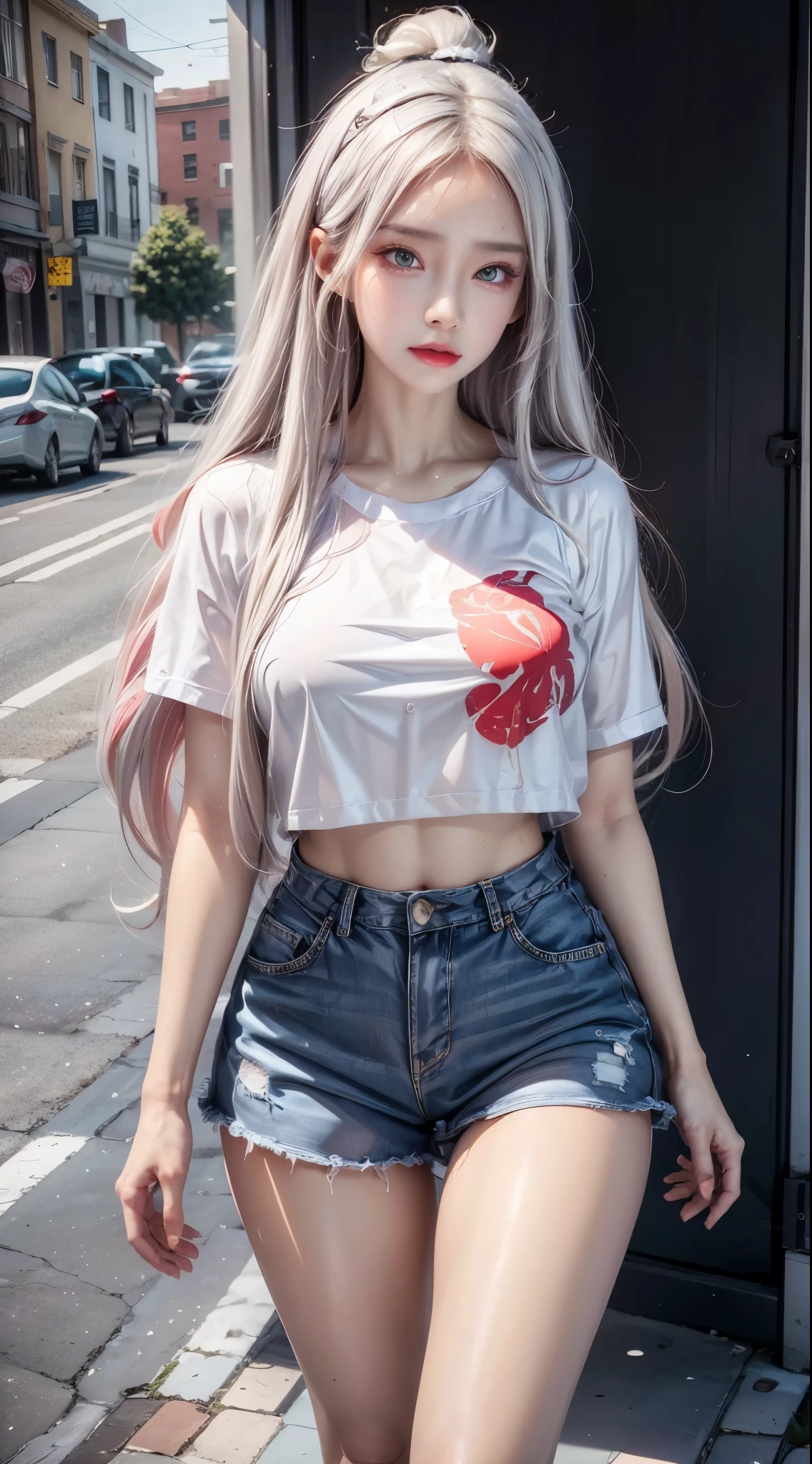 realistic, 1gril, naked, per HD, 12k, wear Allstars shoes, Slim body, rather big body, six pack body, big round breasts, no clothes, beautiful breasts, looking at the camera, sitting on the sofa, transparent and clear genitals, long black hair, drenched in sweat, face details, person details, body details, clothing details, hair details, body details, body details, breast details, vagina details, clothing, eye details, sweat details, water details, pose (knees bent and legs wide apart ) whole body