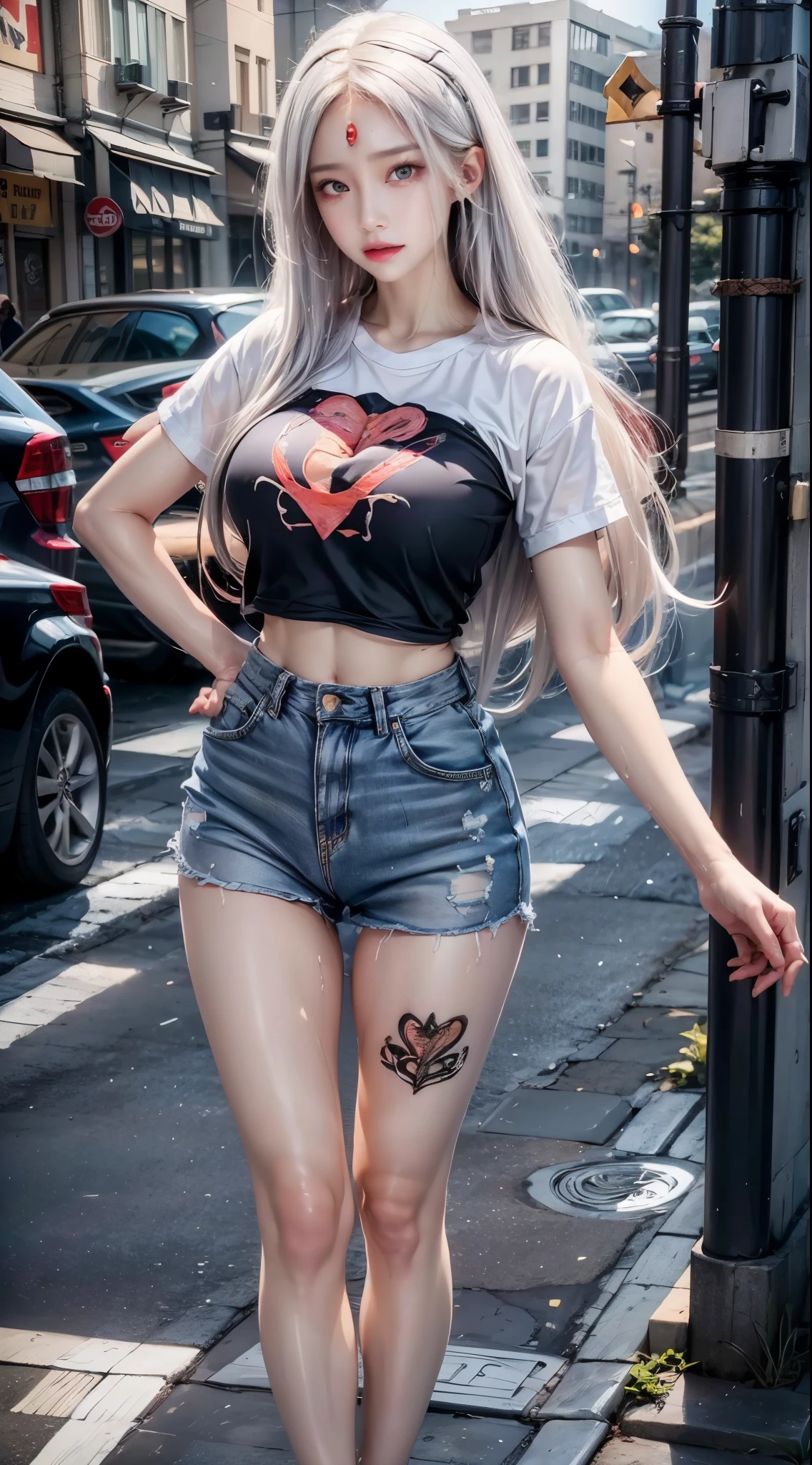 realistic, 1gril, naked, per HD, 12k, wear Allstars shoes, Slim body, rather big body, six pack body, big round breasts, no clothes, beautiful breasts, looking at the camera, sitting on the sofa, transparent and clear genitals, long black hair, drenched in sweat, face details, person details, body details, clothing details, hair details, body details, body details, breast details, vagina details, clothing, eye details, sweat details, water details, pose (knees bent and legs wide apart ) whole body