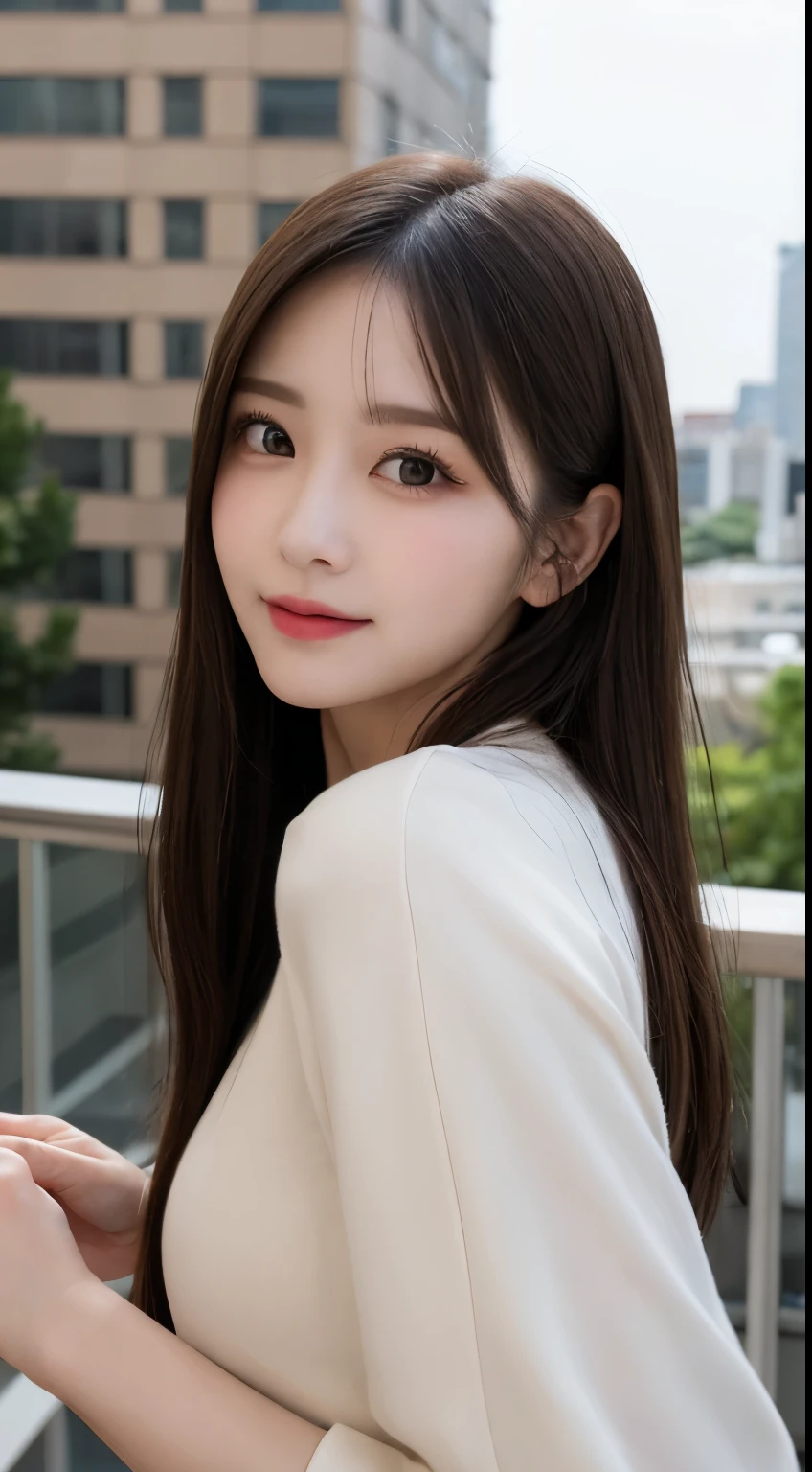 table top, highest quality, shape, Super detailed, finely, High resolution, 8k wallpaper, 完璧なダイナミックな構shape, beautiful and detailed eyes, classy and gorgeous winter dress,straight hair,,natural color lip,smile,20 year old girl、cute、sexy looking at camera,Always blur the background,perfect and beautiful face,Take only the face,beautiful and detailed face、slim face and style、Big eyes、Elegant face、beautiful and detailed face、KPOP idol face、Japanese idol faces、Big eyes、Party venue on the top floor of a high-rise hotel、background is blurry、Take a full body photo